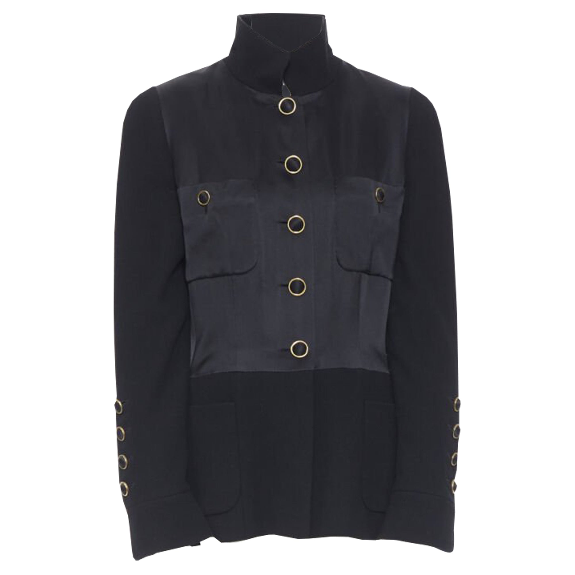 Women's Chanel satin crepe mandarin jacket