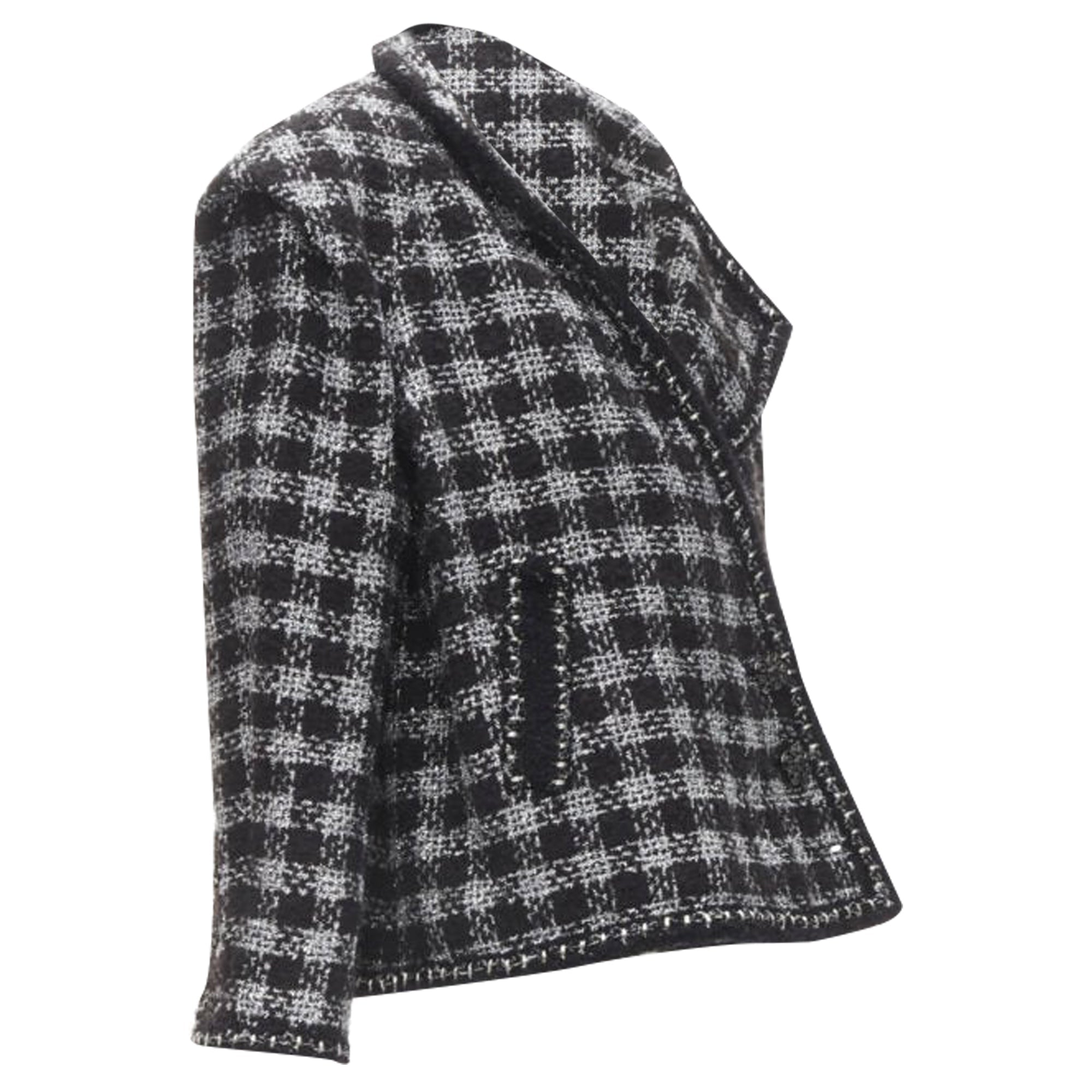 Women's Chanel Tweed asymmetric collar jacket
