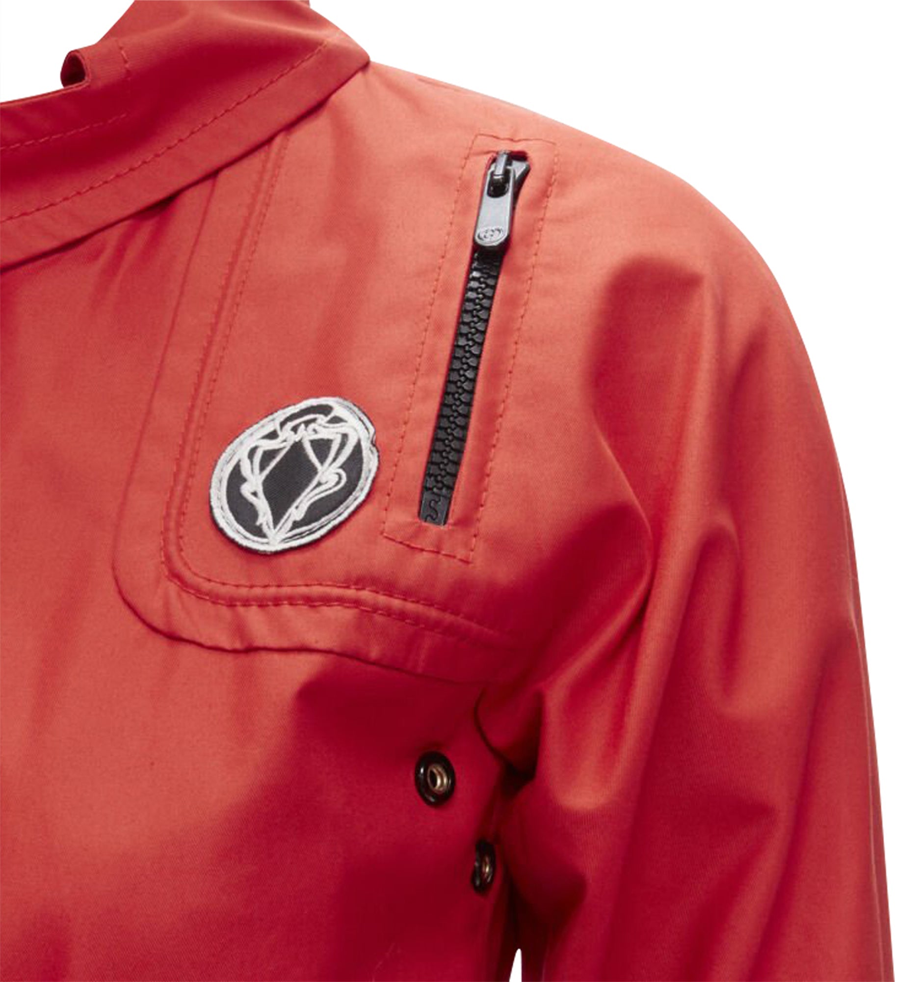 Women's Gucci cotton elasticised waist belted anorak parka jacket