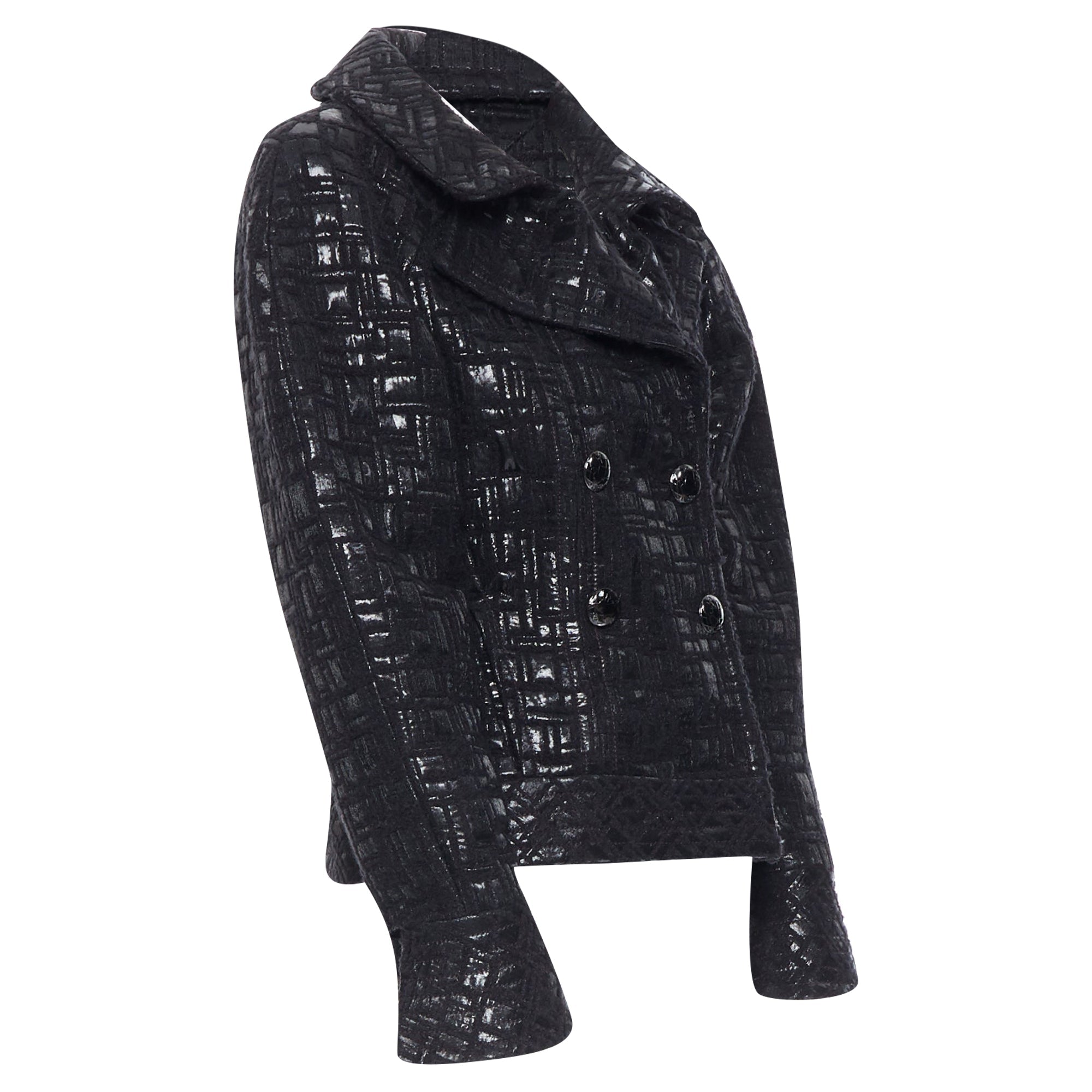 Women's Chanel cyber tweed bomber sleeve double breasted jacket