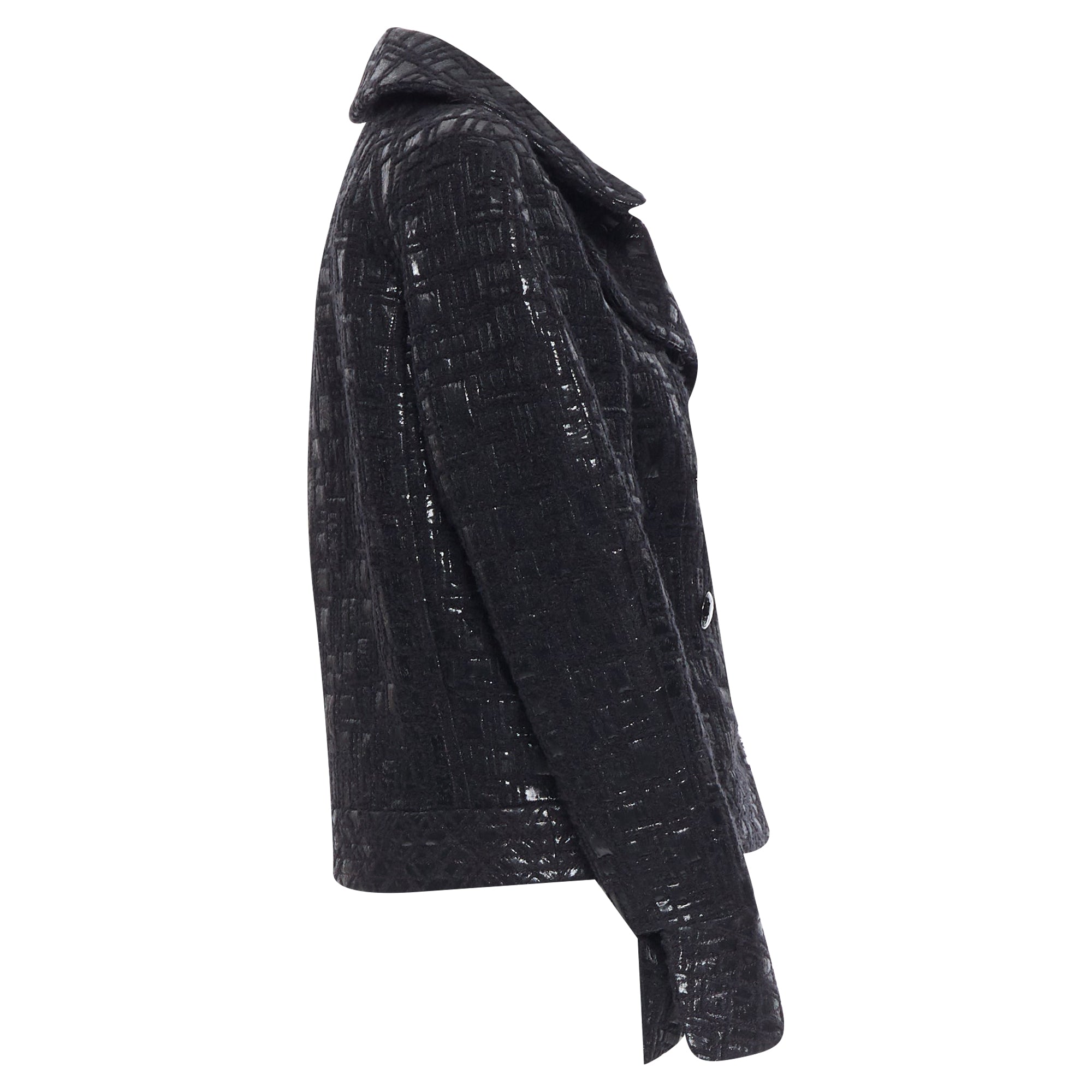 Women's Chanel cyber tweed bomber sleeve double breasted jacket