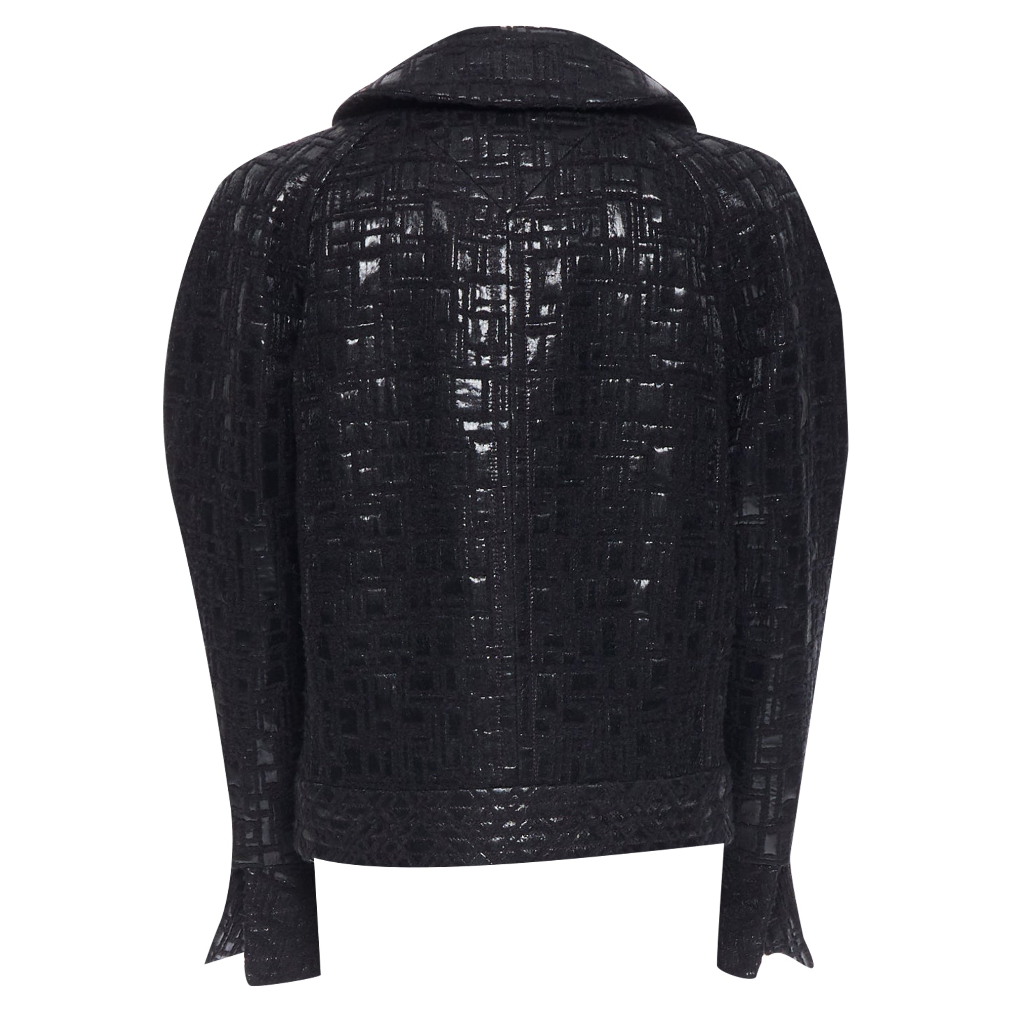 Women's Chanel cyber tweed bomber sleeve double breasted jacket
