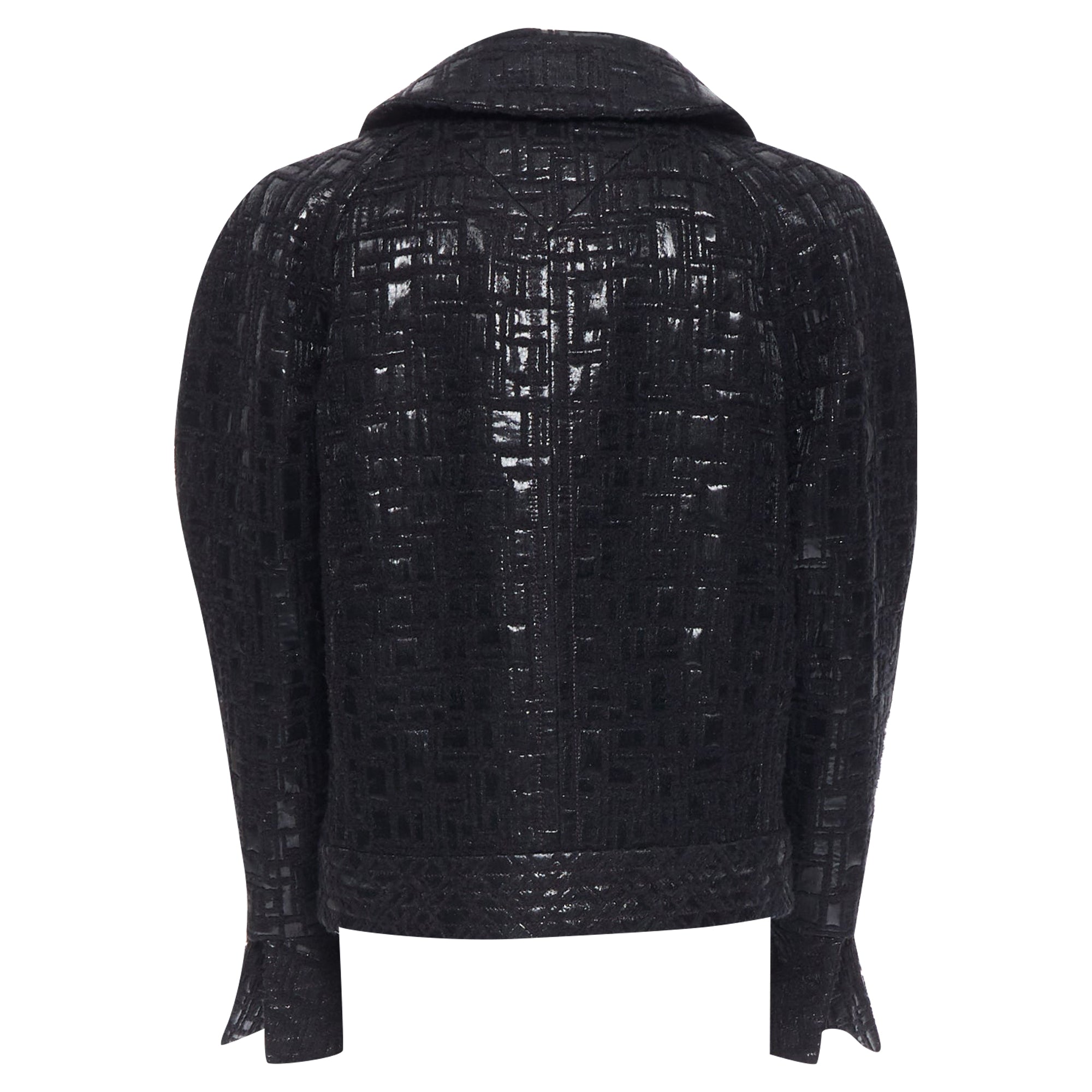 Women's Chanel cyber tweed bomber sleeve double breasted jacket