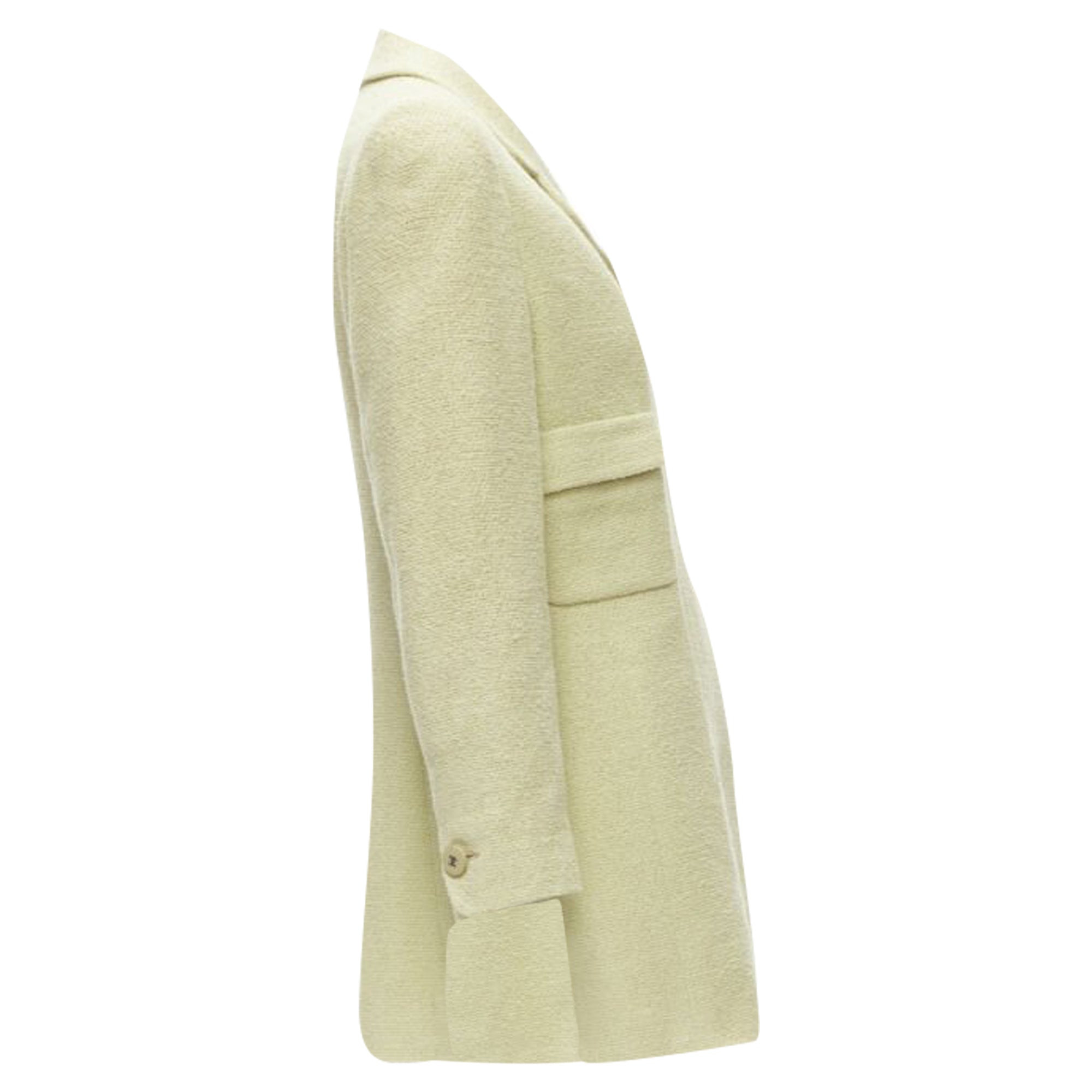 Women's Chanel pastel tweed CC button long jacket