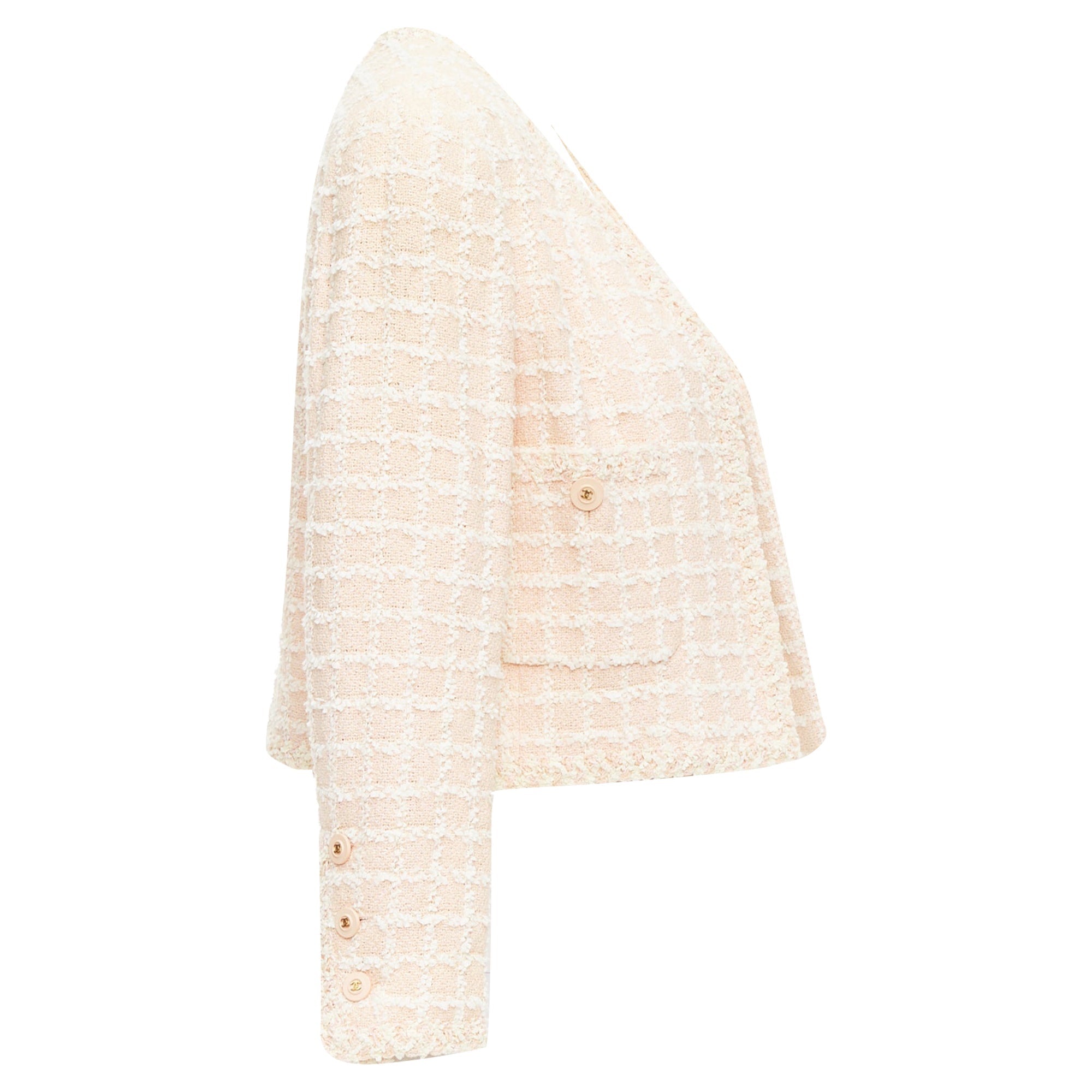 Women's Chanel cotton tweed cropped jacket