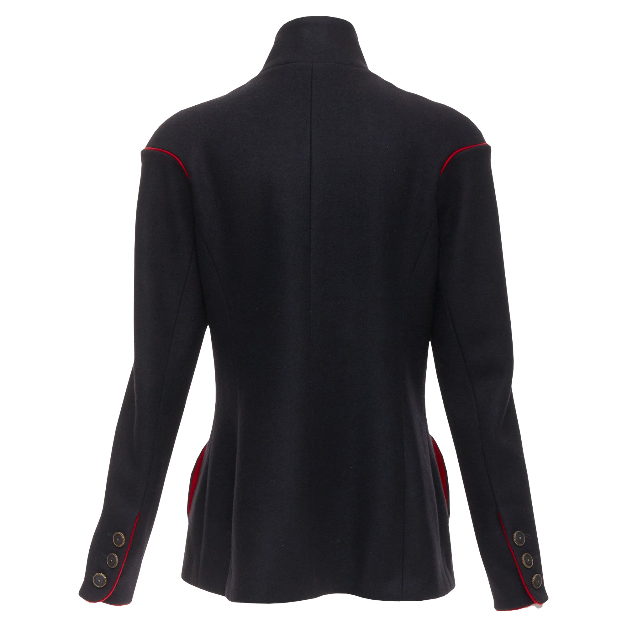 Women's Chanel Edelweiss flower embroidery circle pocket wool coat