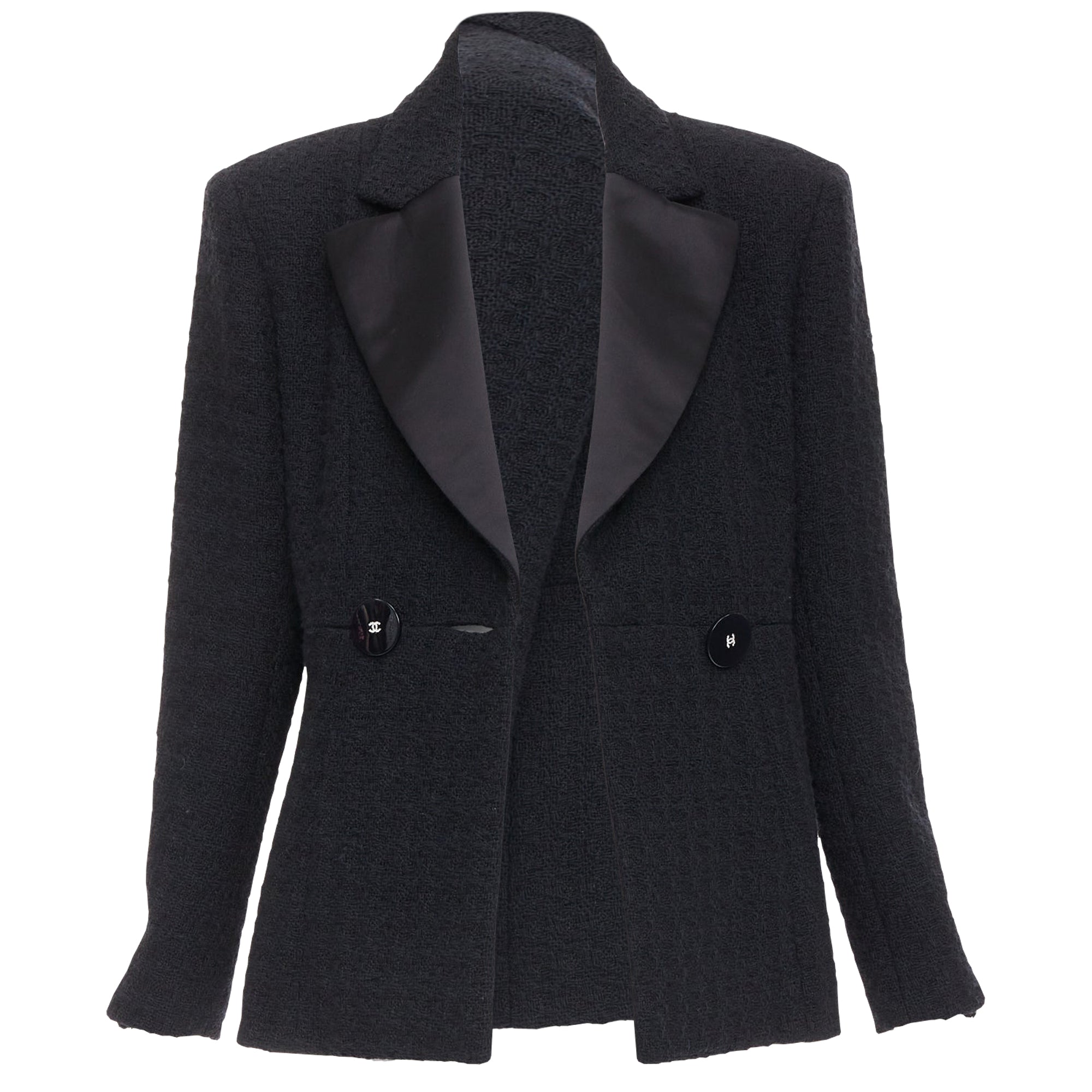 Women's Chanel Cosmopolite tweed double breasted tuxedo jacket