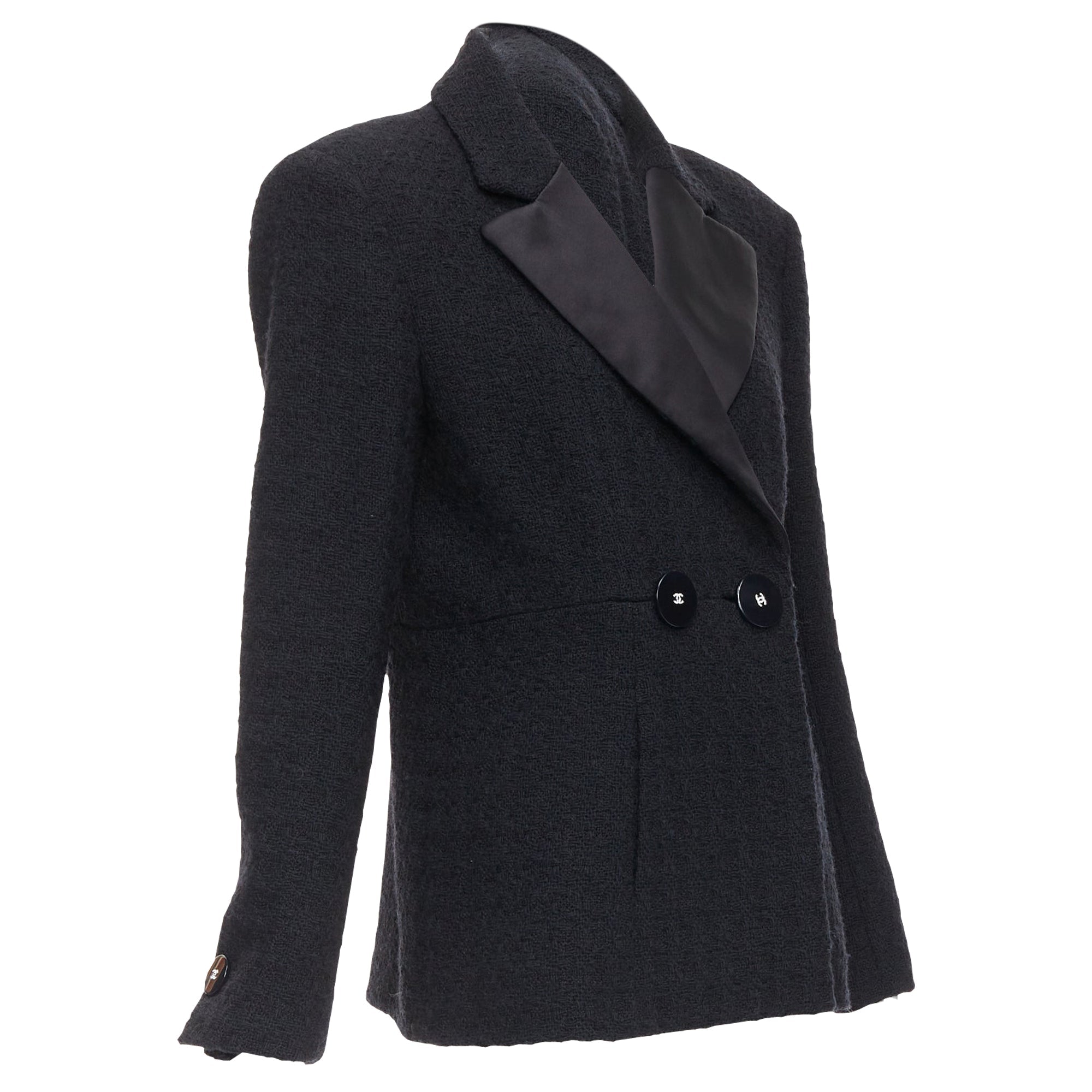Women's Chanel Cosmopolite tweed double breasted tuxedo jacket