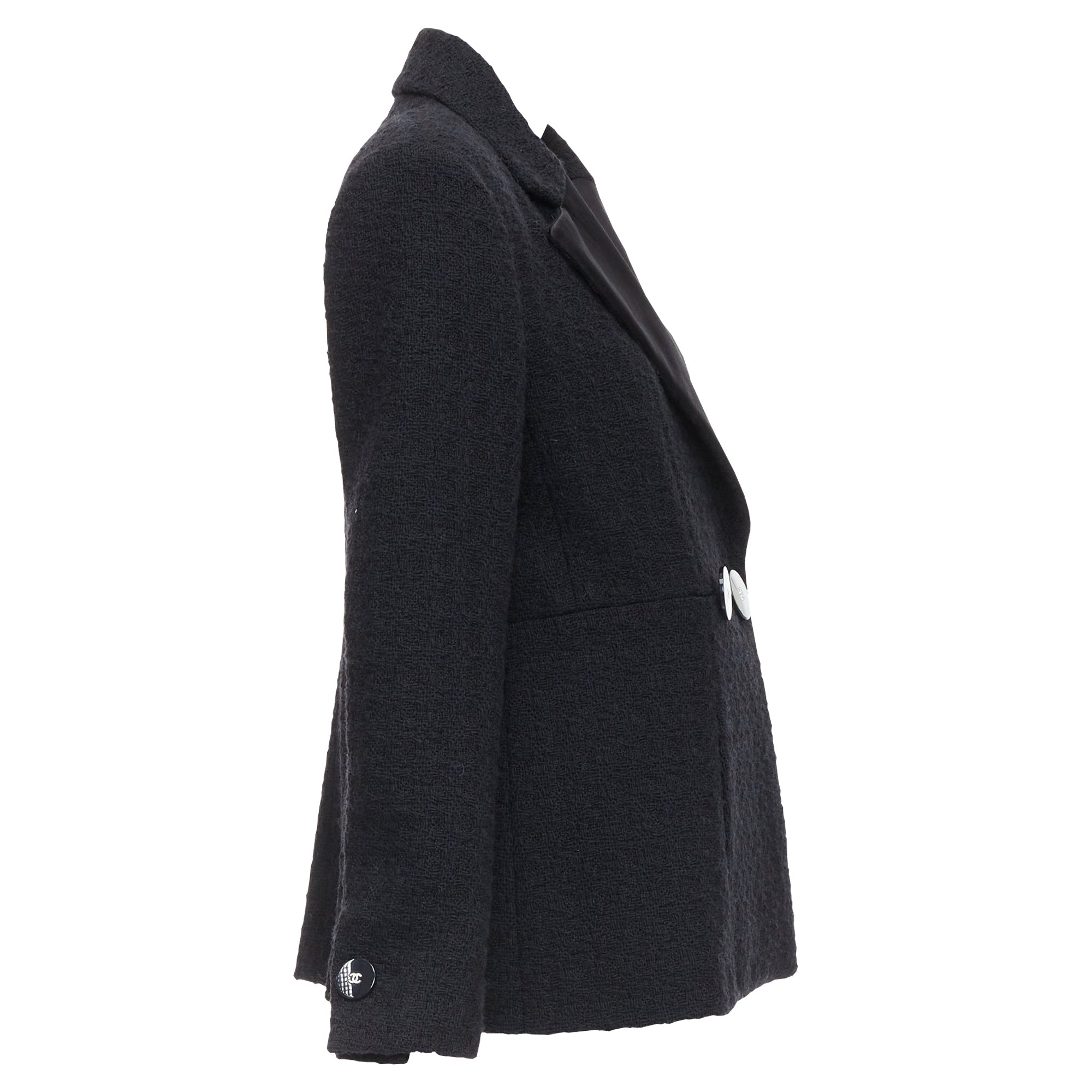 Women's Chanel Cosmopolite tweed double breasted tuxedo jacket