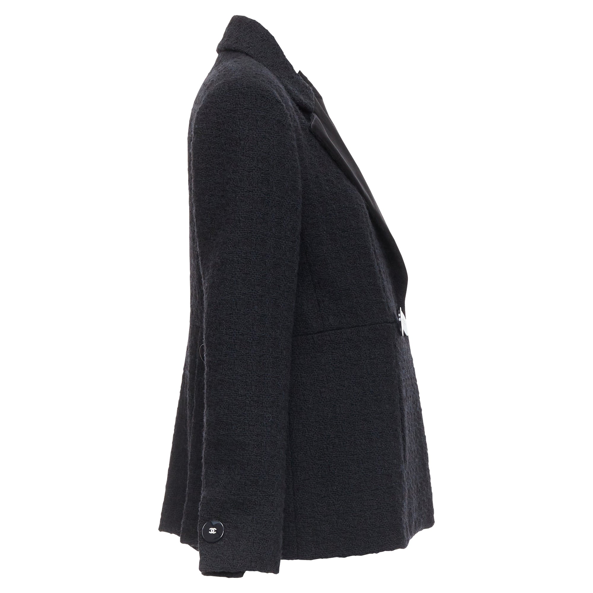 Women's Chanel Cosmopolite tweed double breasted tuxedo jacket