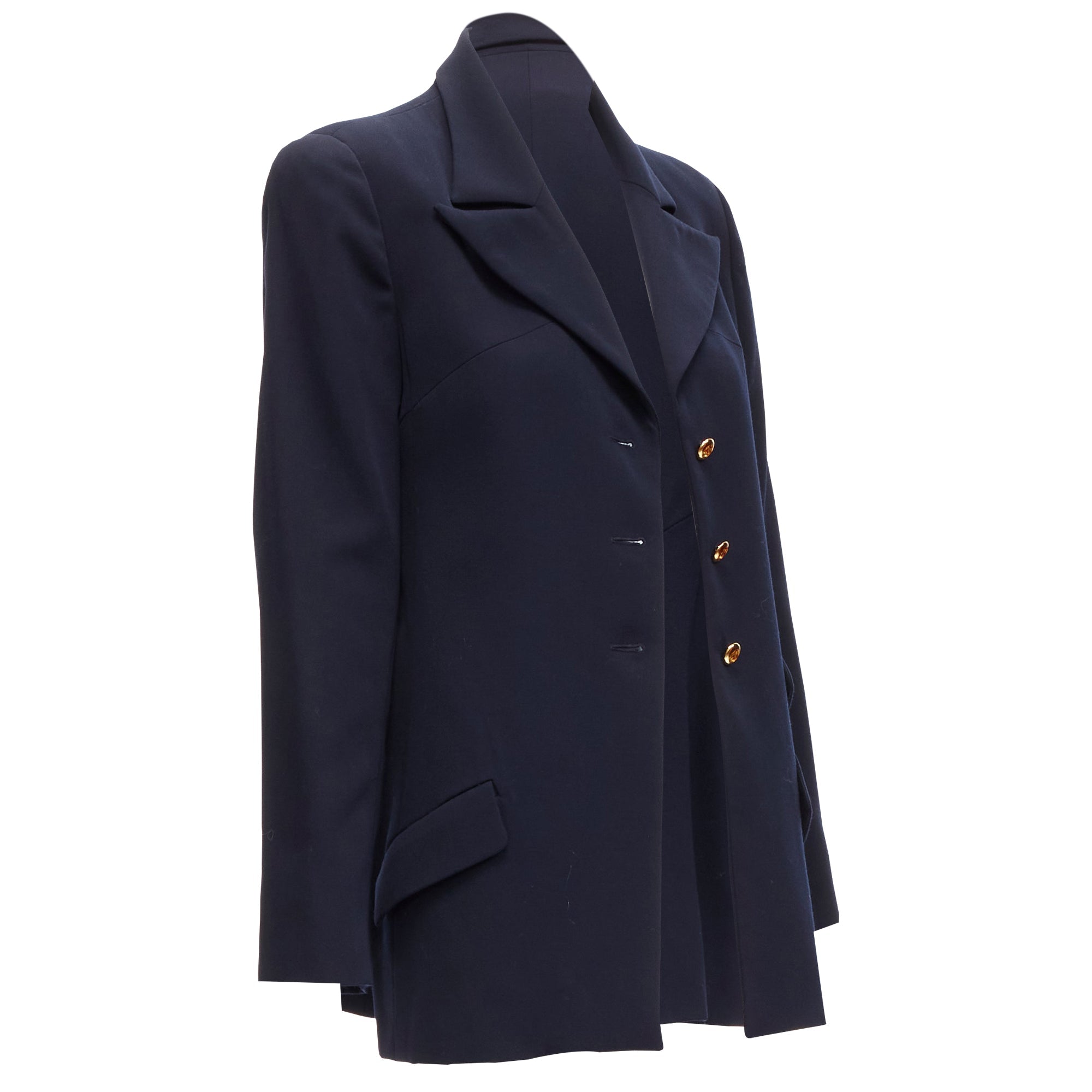 Women's Chanel CC buttons p pockets military blazer jacket