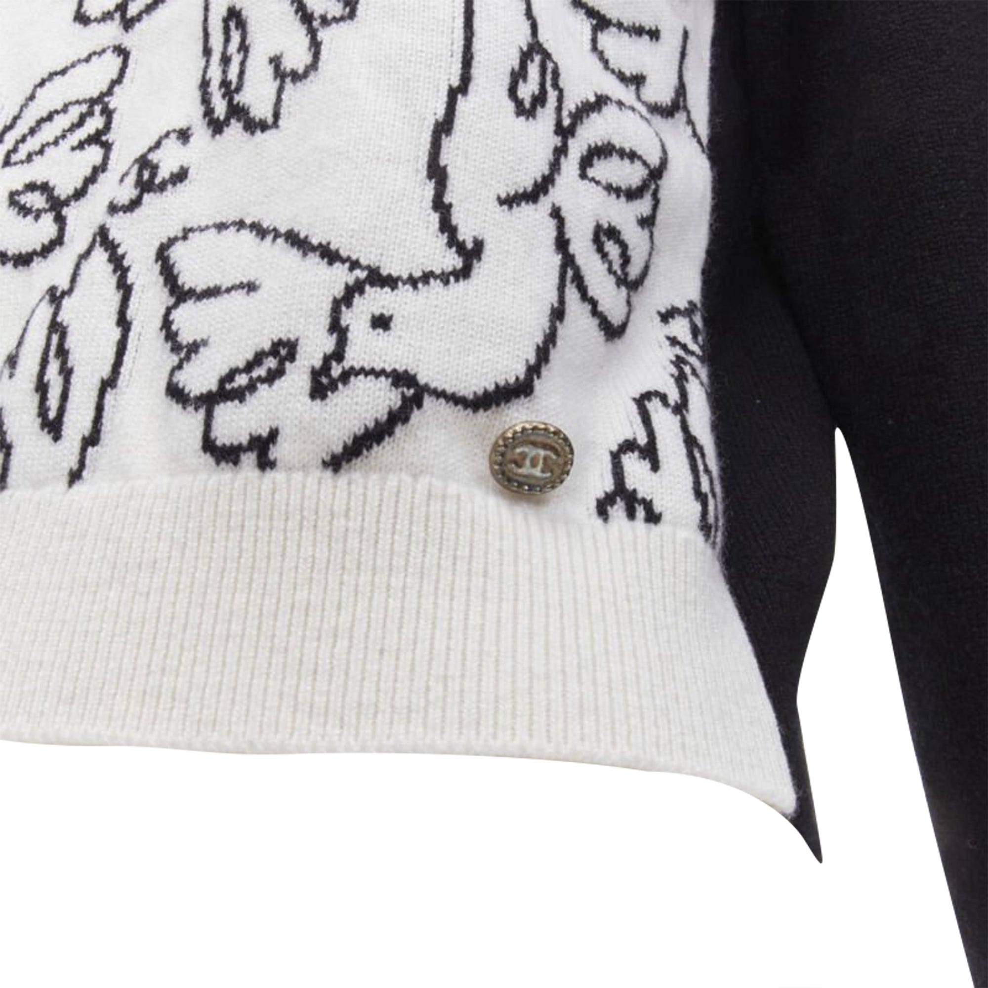 Women's Chanel cashmere Dove bird CC pullover sweater