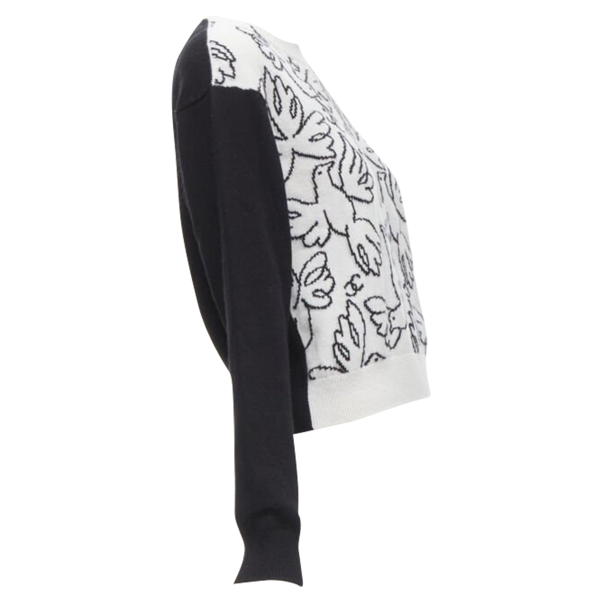 Women's Chanel cashmere Dove bird CC pullover sweater