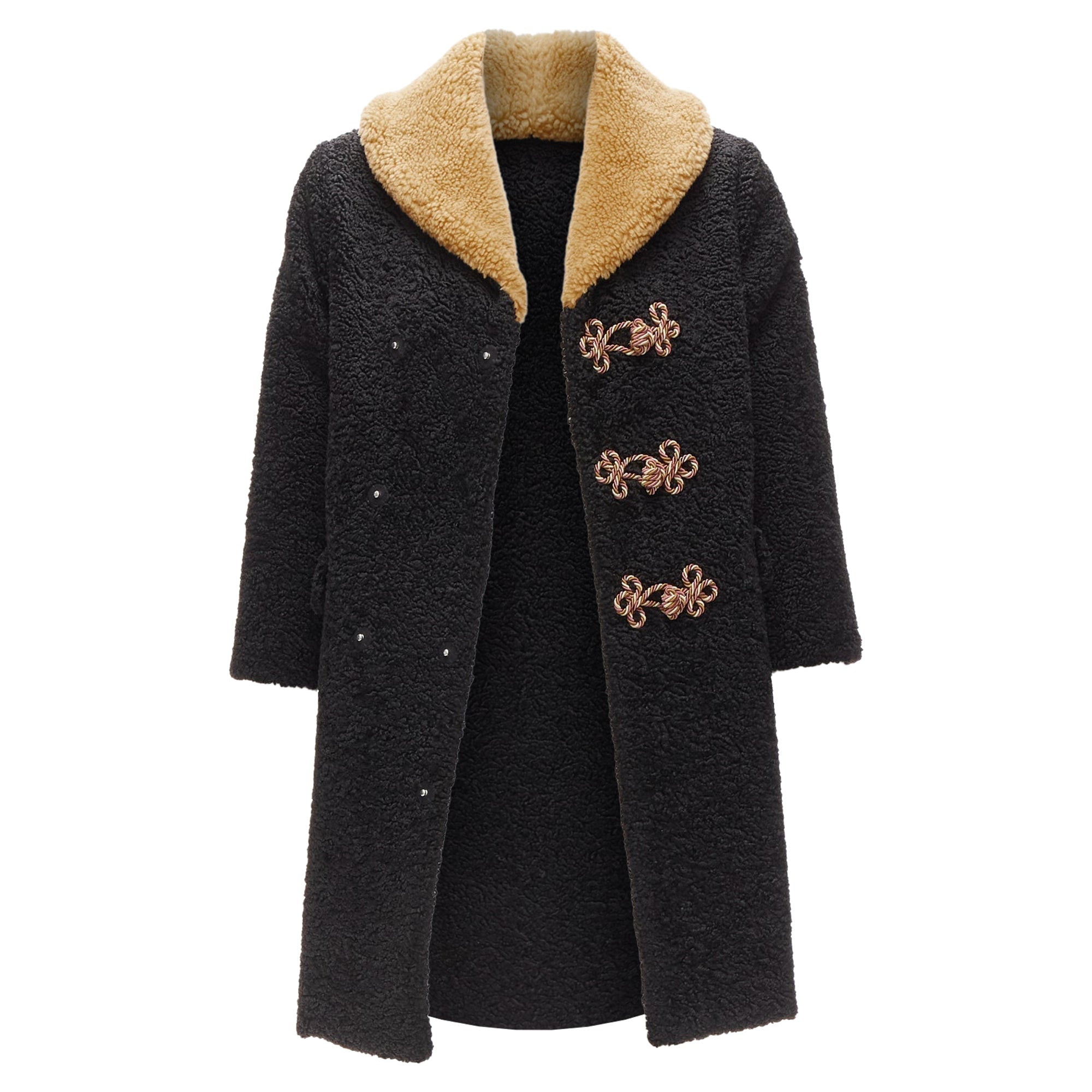 Women's Gucci Kids Anchor Knots Faux Shearling Teddy Coat