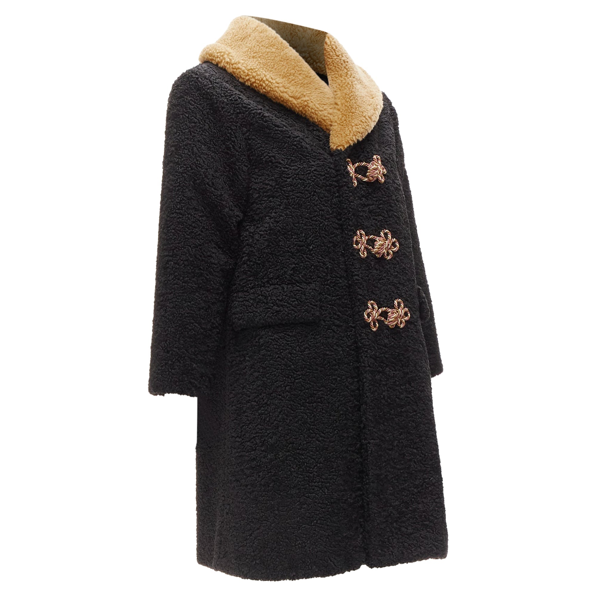 Women's Gucci Kids Anchor Knots Faux Shearling Teddy Coat