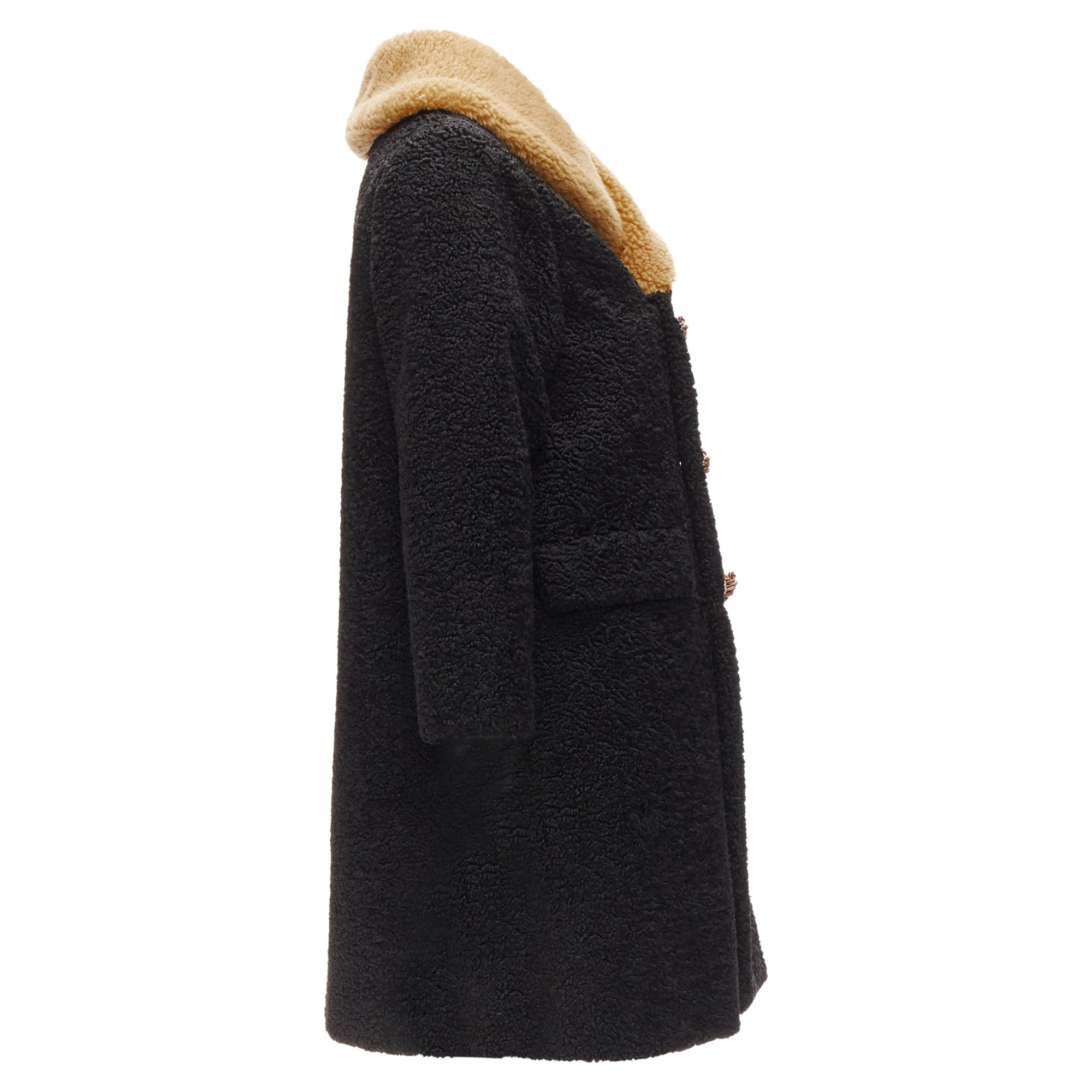 Women's Gucci Kids Anchor Knots Faux Shearling Teddy Coat