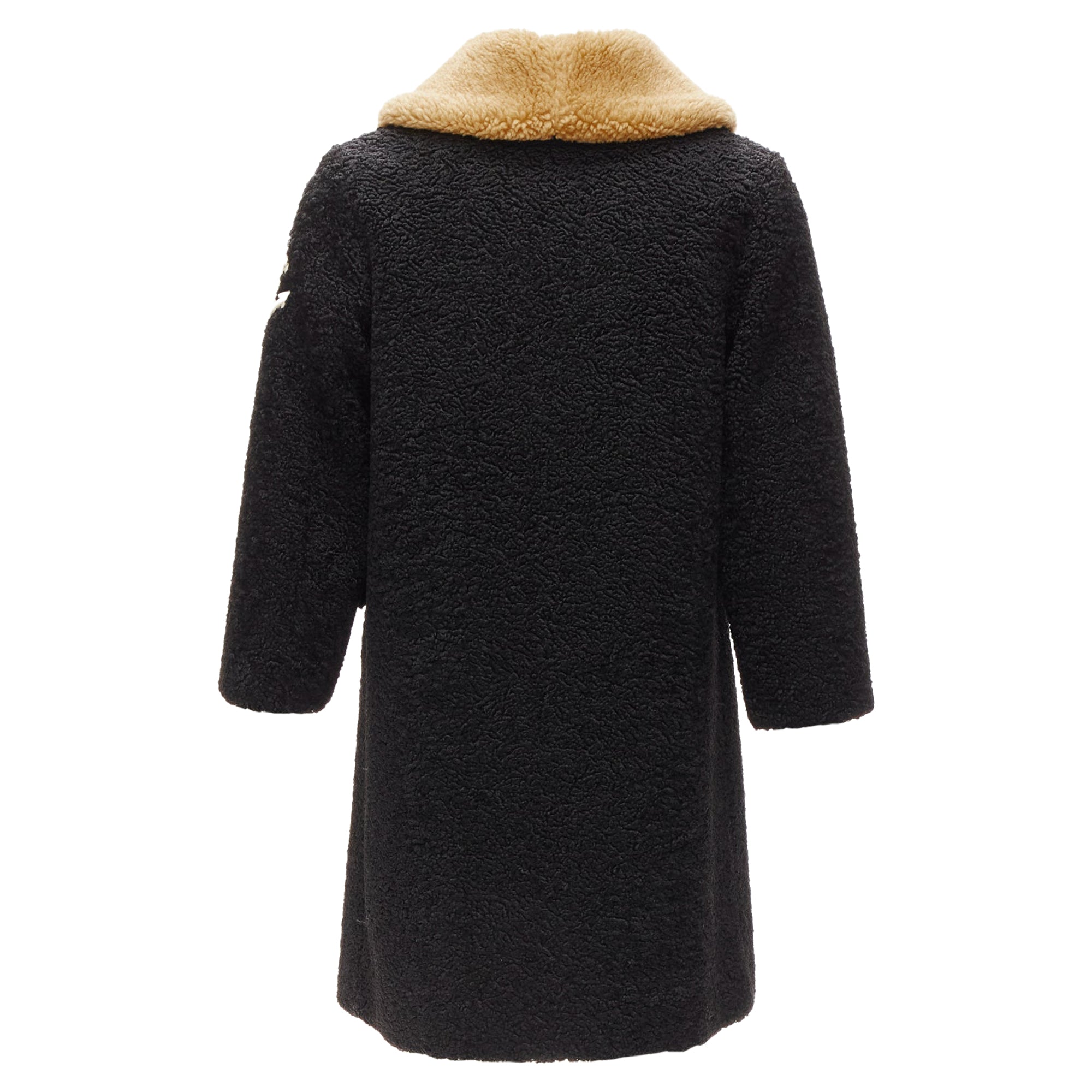 Women's Gucci Kids Anchor Knots Faux Shearling Teddy Coat