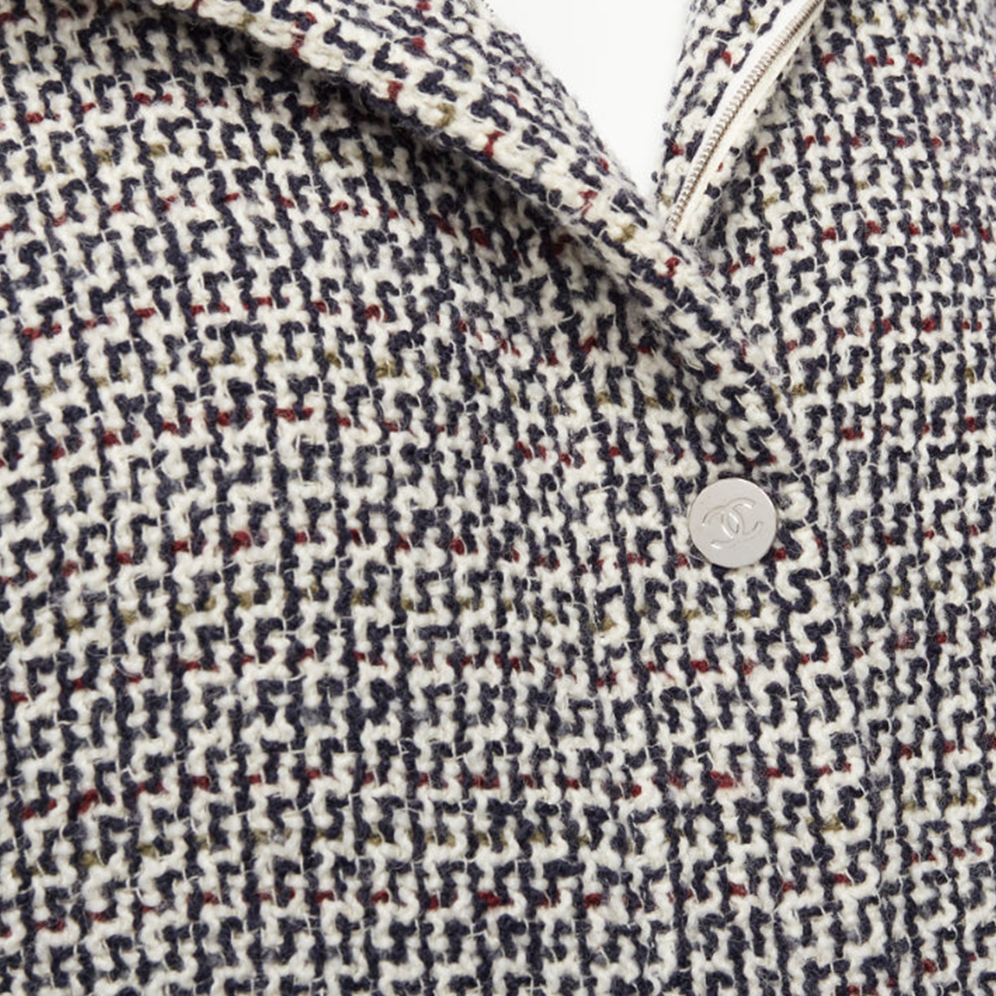 Women's Chanel Reversible Wool Tweed CC Logo Padded Puffer Jacket