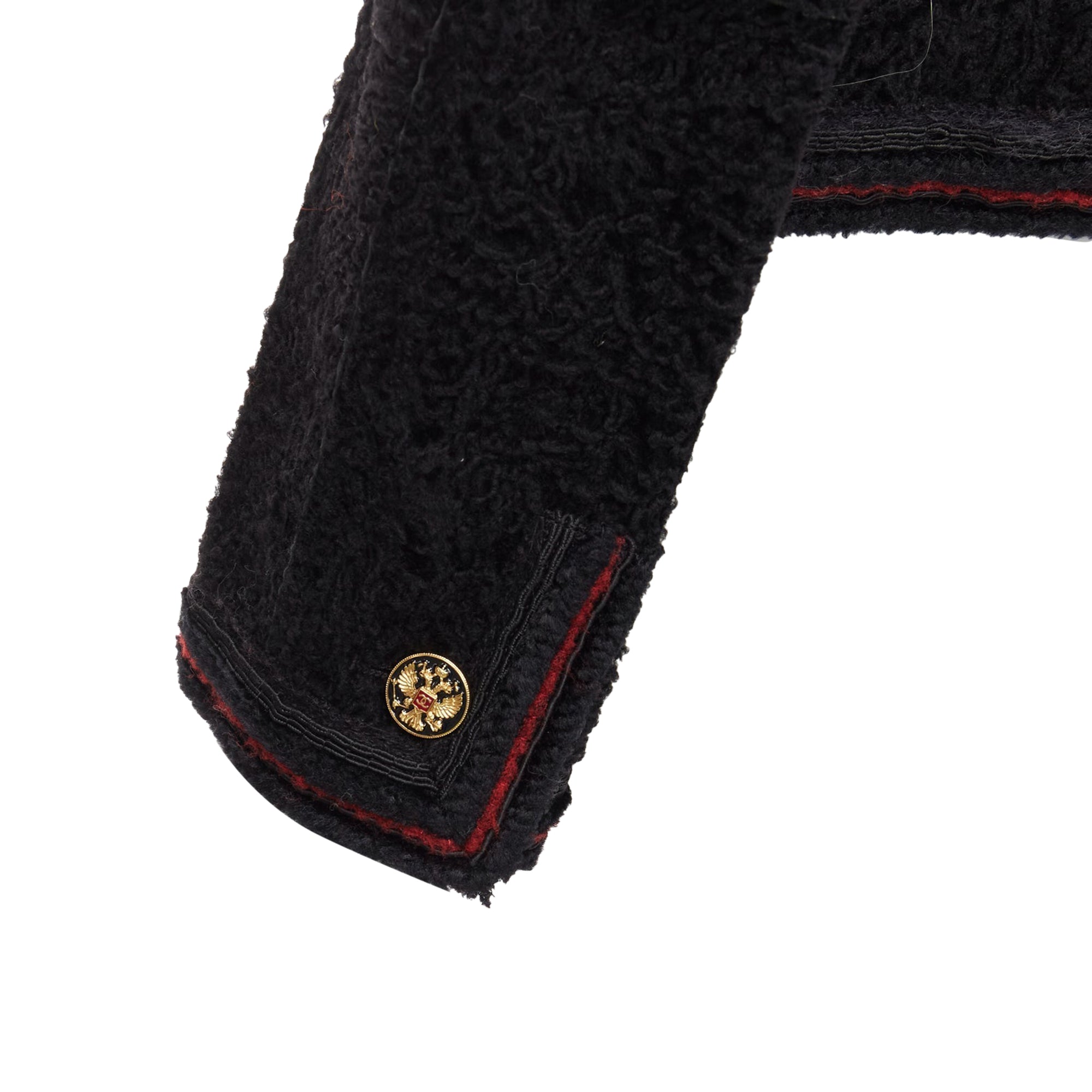 Women's Chanel Paris Moscow Tweed Leather Lined CC Logo Jacket