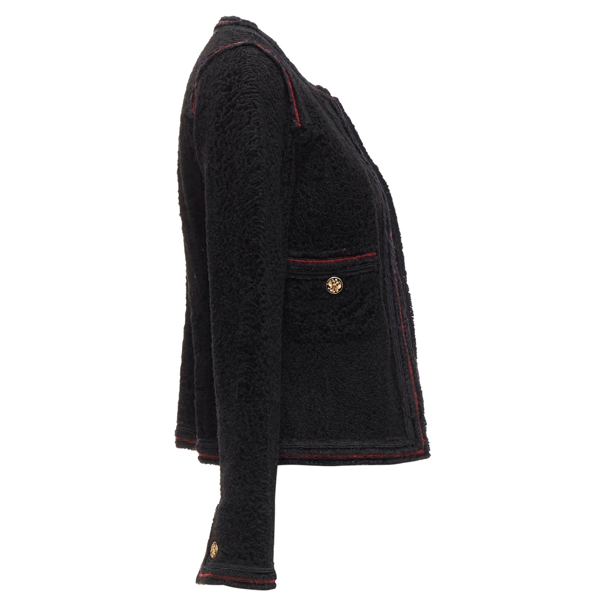 Women's Chanel Paris Moscow Tweed Leather Lined CC Logo Jacket