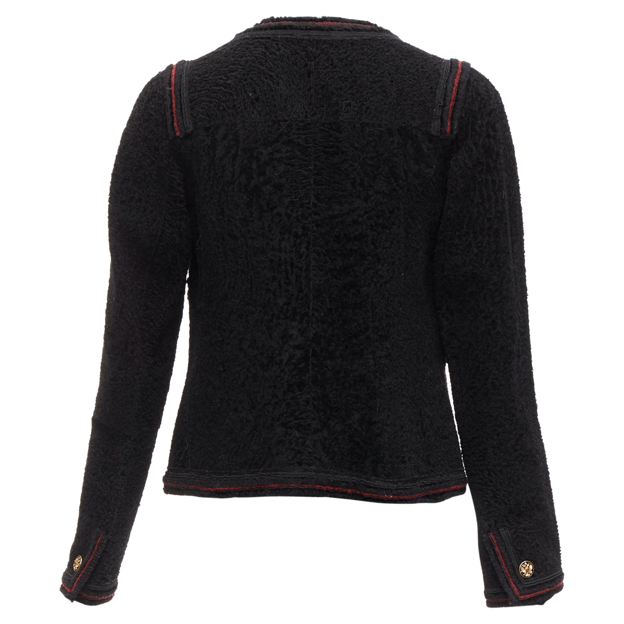 Women's Chanel Paris Moscow Tweed Leather Lined CC Logo Jacket
