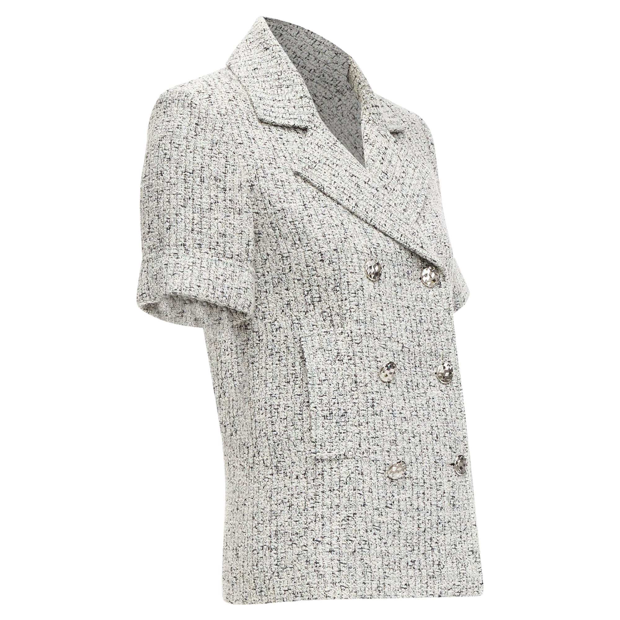 Women's Chanel Fantasy Tweed CC Buttons Cuffed Sleeves Jacket