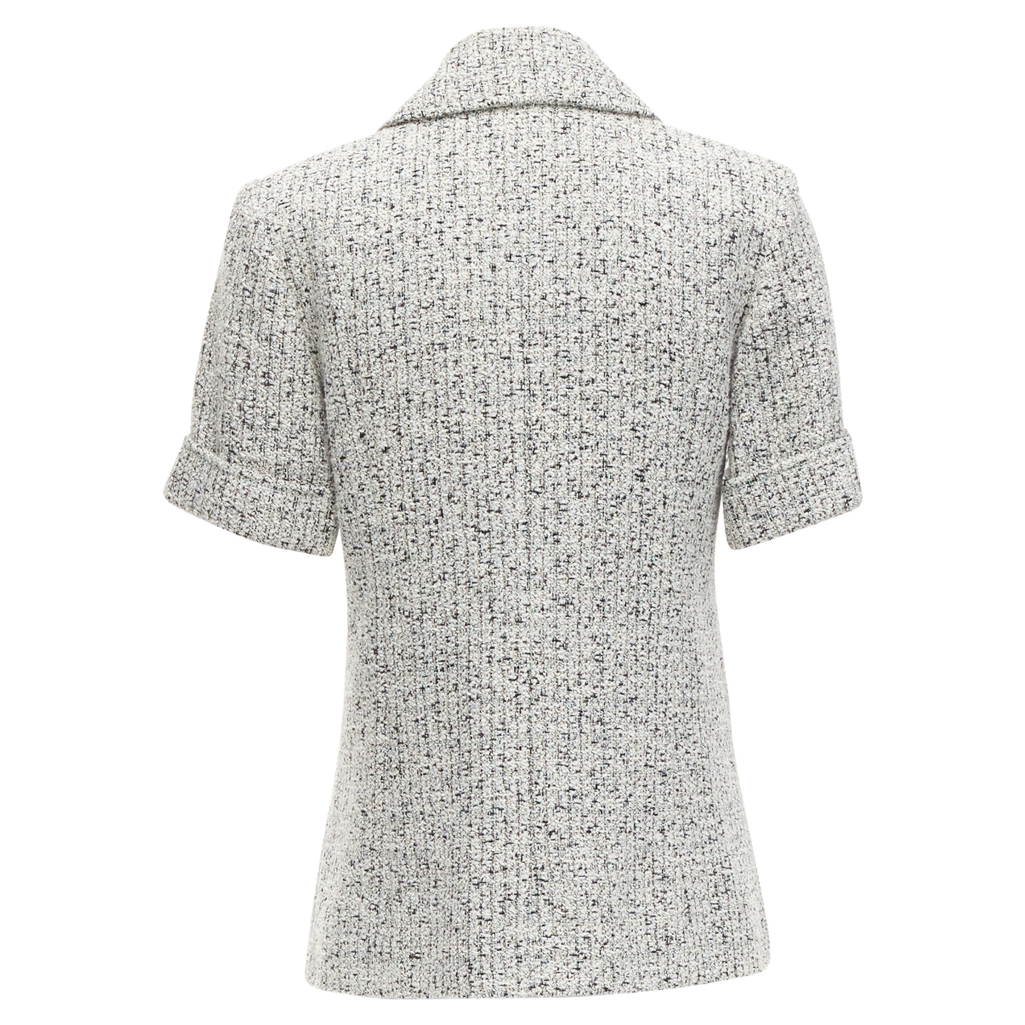 Women's Chanel Fantasy Tweed CC Buttons Cuffed Sleeves Jacket