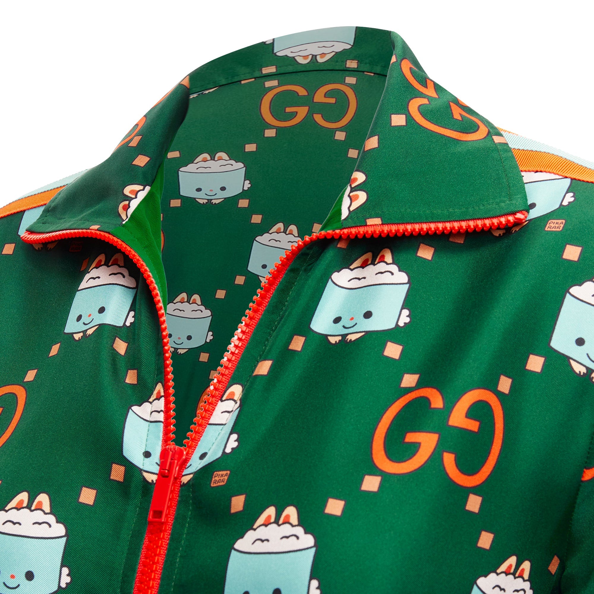 Women's Gucci Pikarar GG Logo Monogram Silk Track Jacket