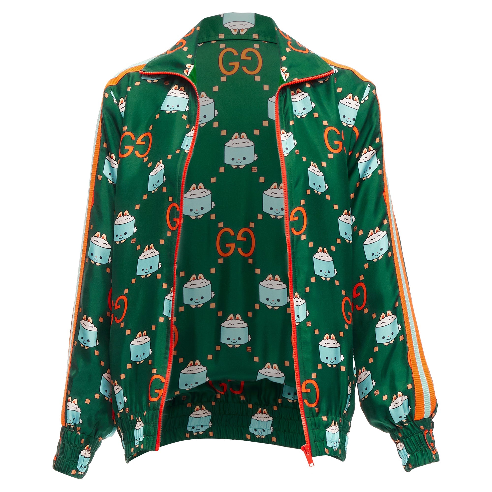 Women's Gucci Pikarar GG Logo Monogram Silk Track Jacket