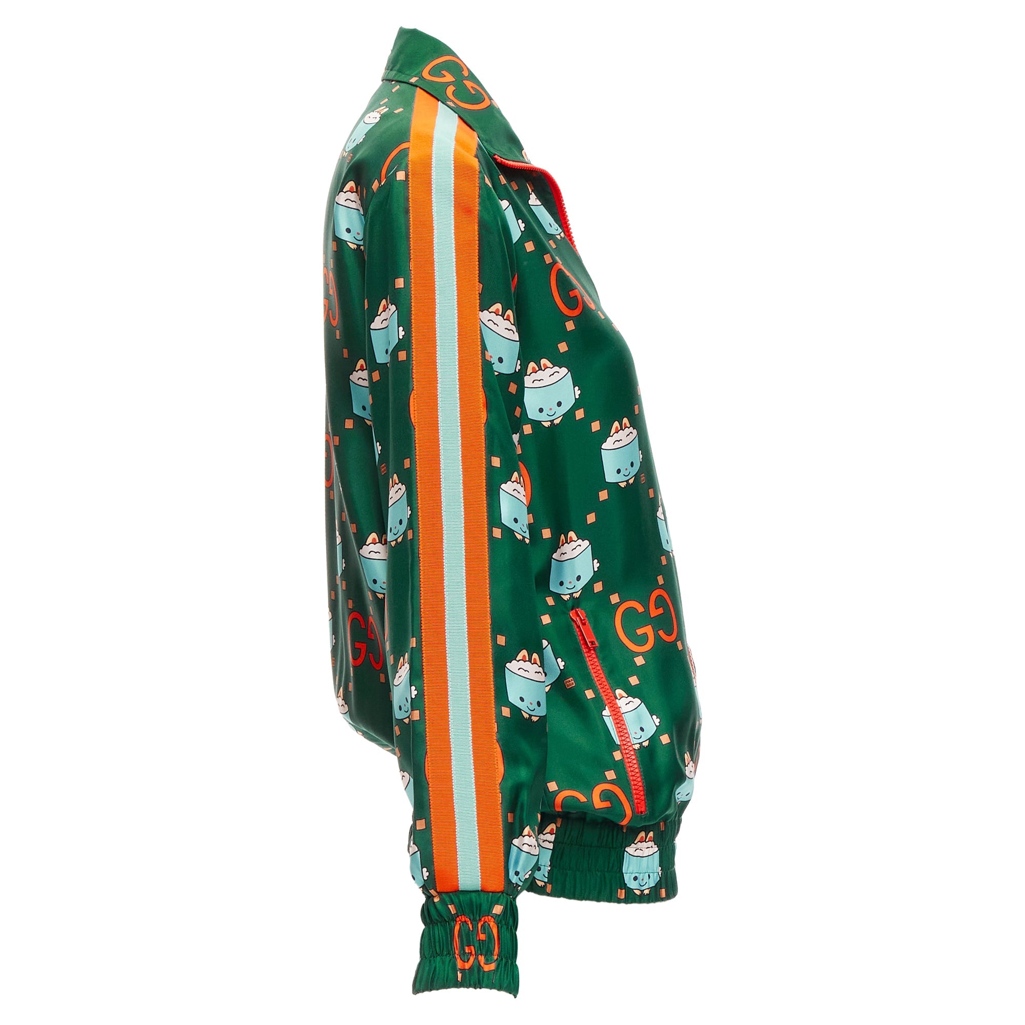 Women's Gucci Pikarar GG Logo Monogram Silk Track Jacket