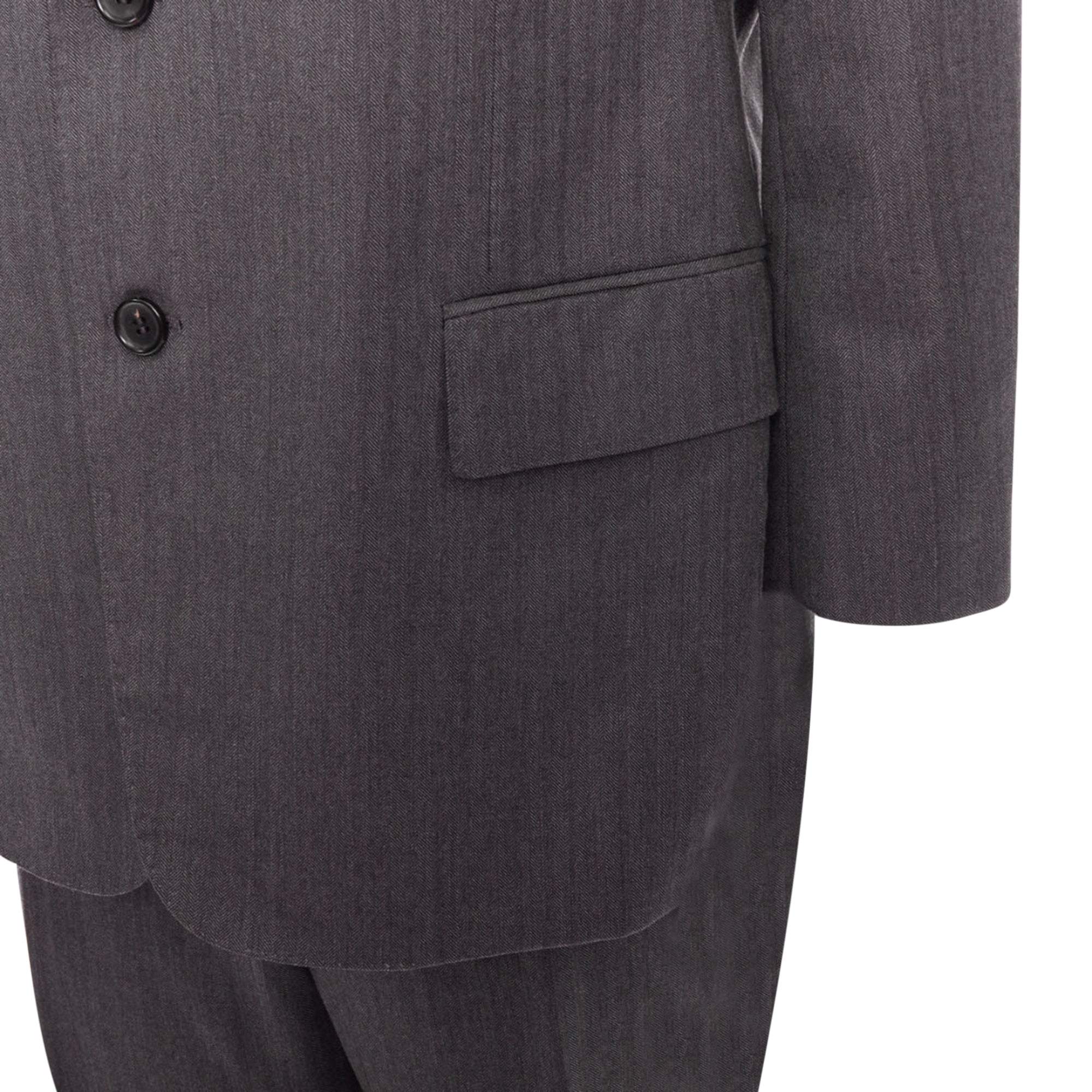 Men's Gucci Vintage Stripe Cropped Sleeve Blazer Suit
