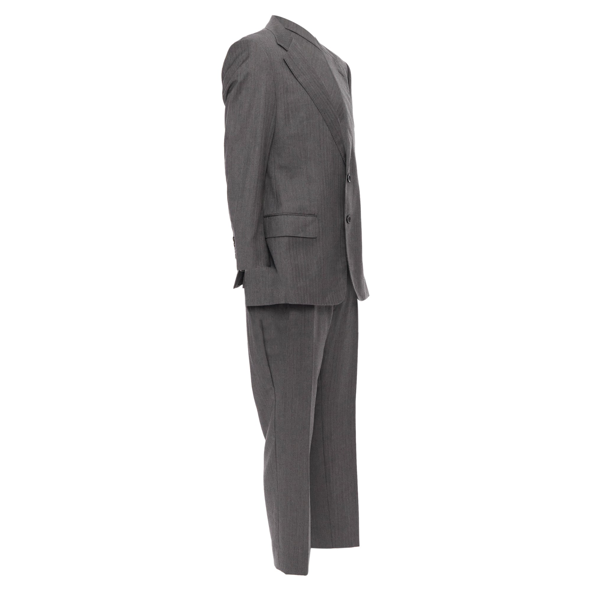Men's Gucci Vintage Stripe Cropped Sleeve Blazer Suit