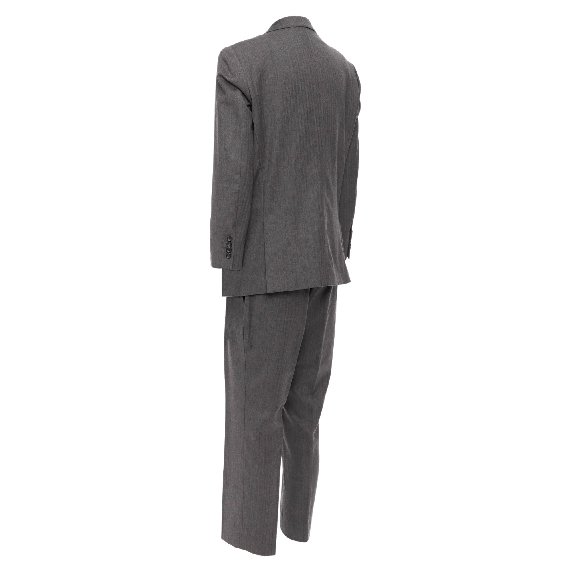Men's Gucci Vintage Stripe Cropped Sleeve Blazer Suit
