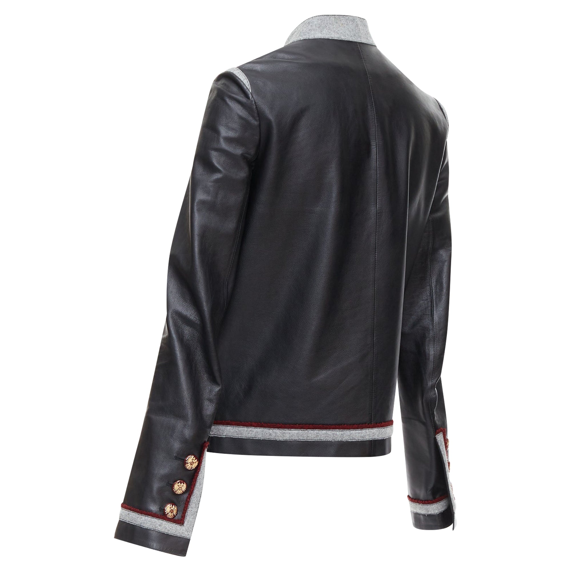 Women's Chanel paris shanghai leather trim 4 pocket jacket