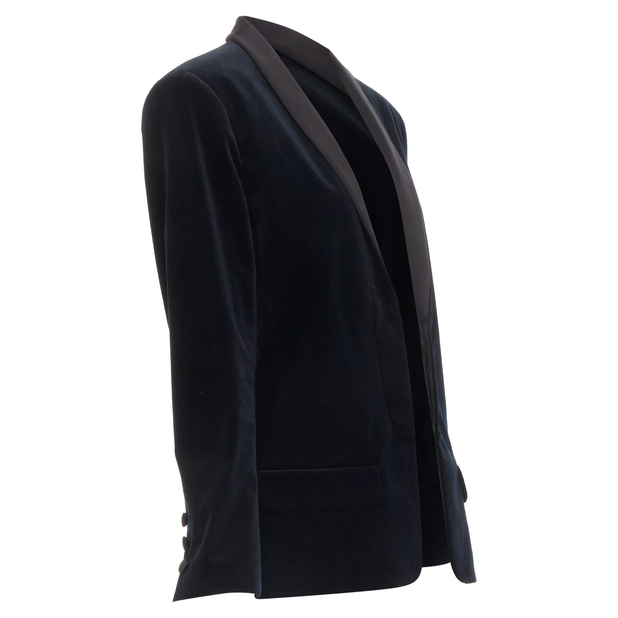 Women's Chanel paris hamburg metier d'art velvet tuxedo blazer