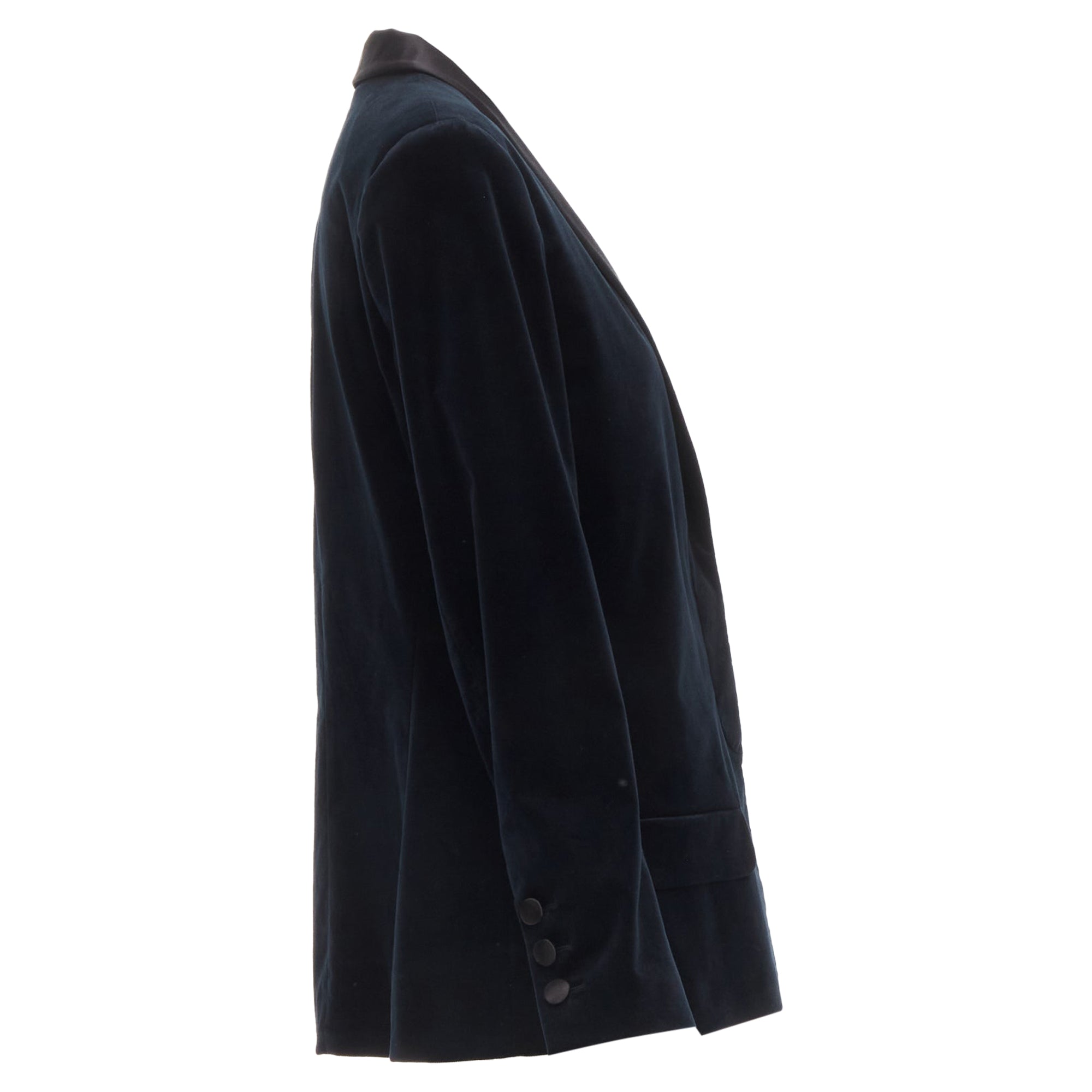 Women's Chanel paris hamburg metier d'art velvet tuxedo blazer