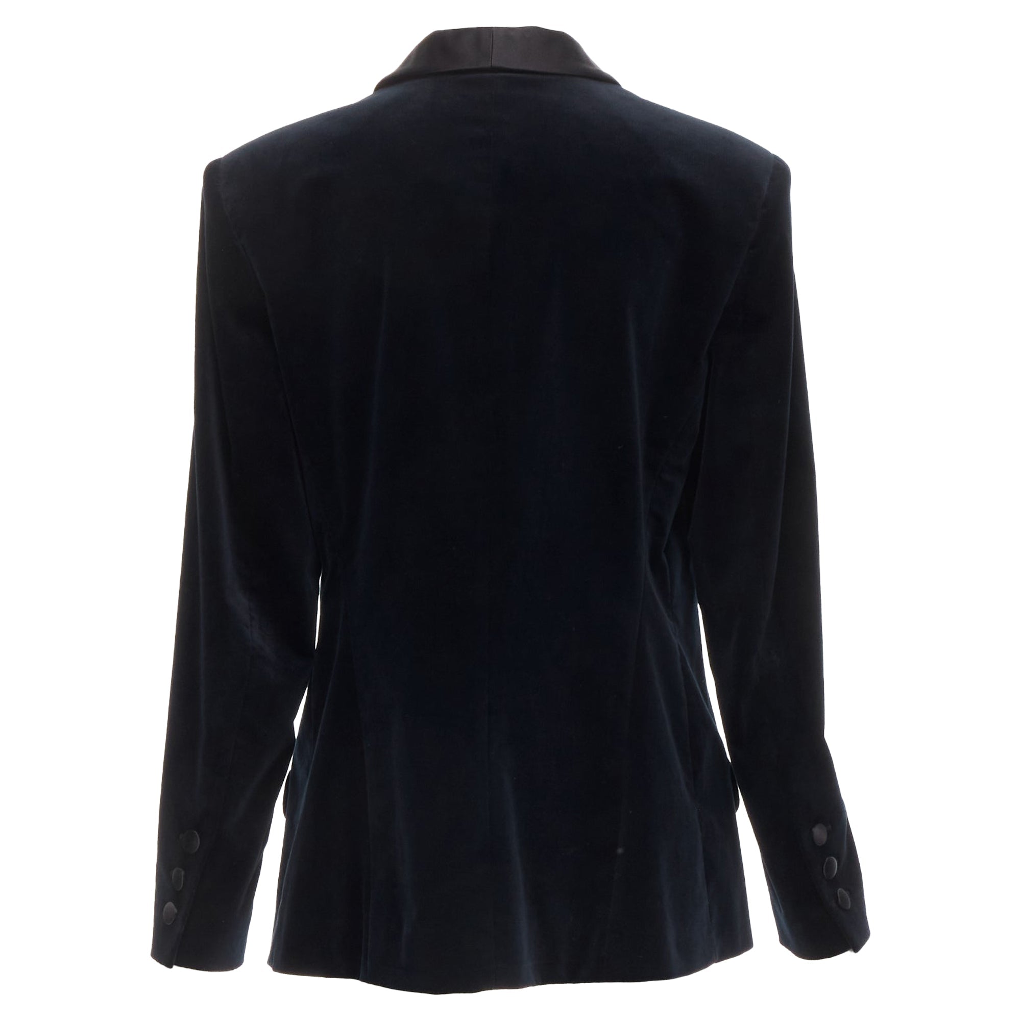 Women's Chanel paris hamburg metier d'art velvet tuxedo blazer