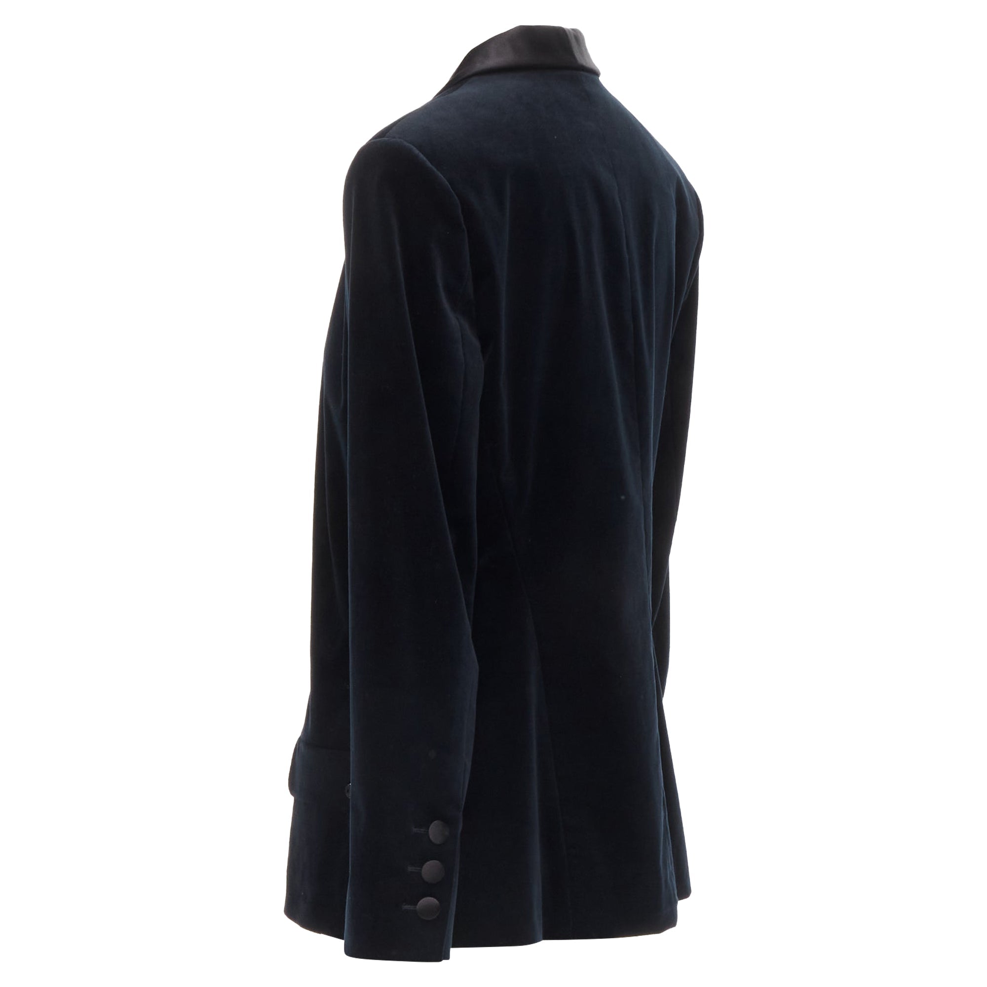 Women's Chanel paris hamburg metier d'art velvet tuxedo blazer
