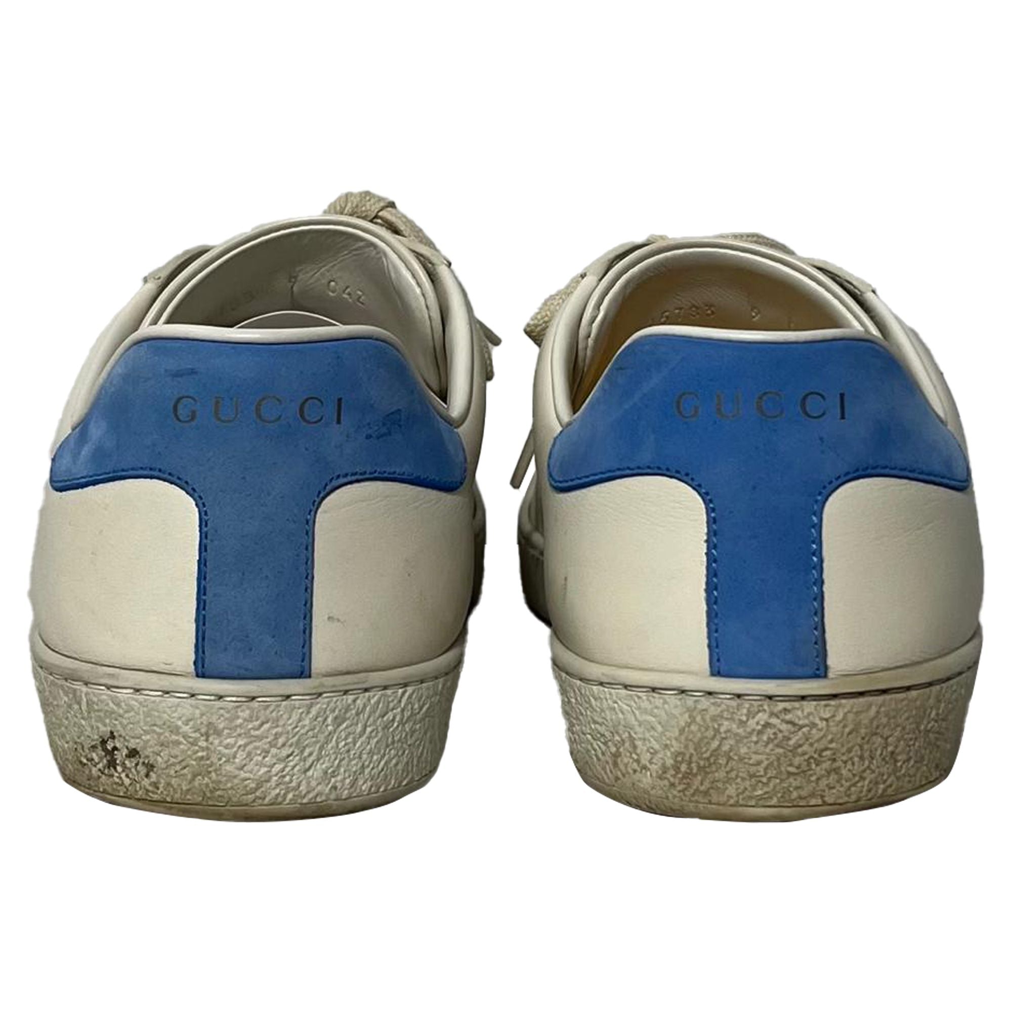 Men's Gucci Ace Interlocking G Sneakers in White Calf leather