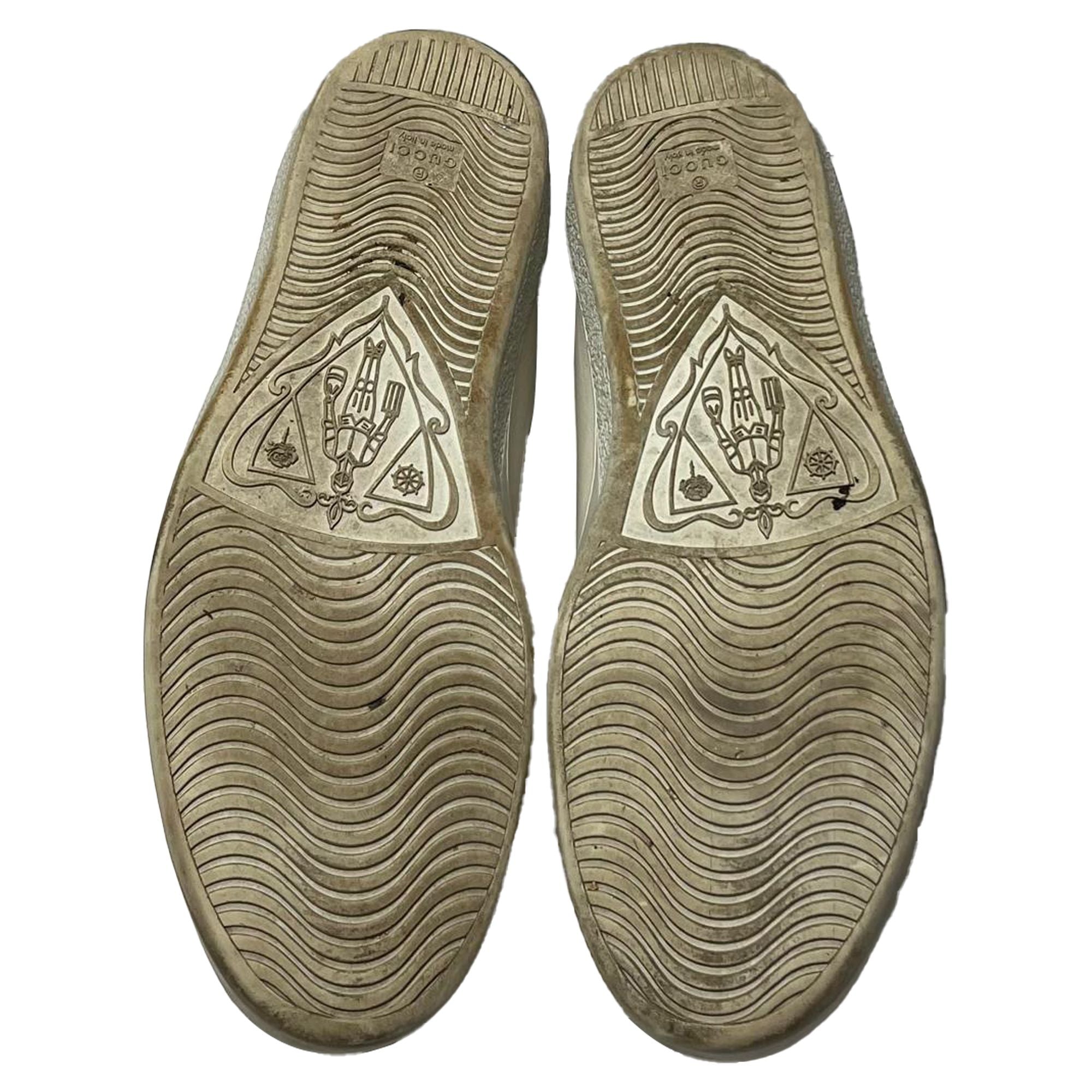 Men's Gucci Ace Interlocking G Sneakers in White Calf leather