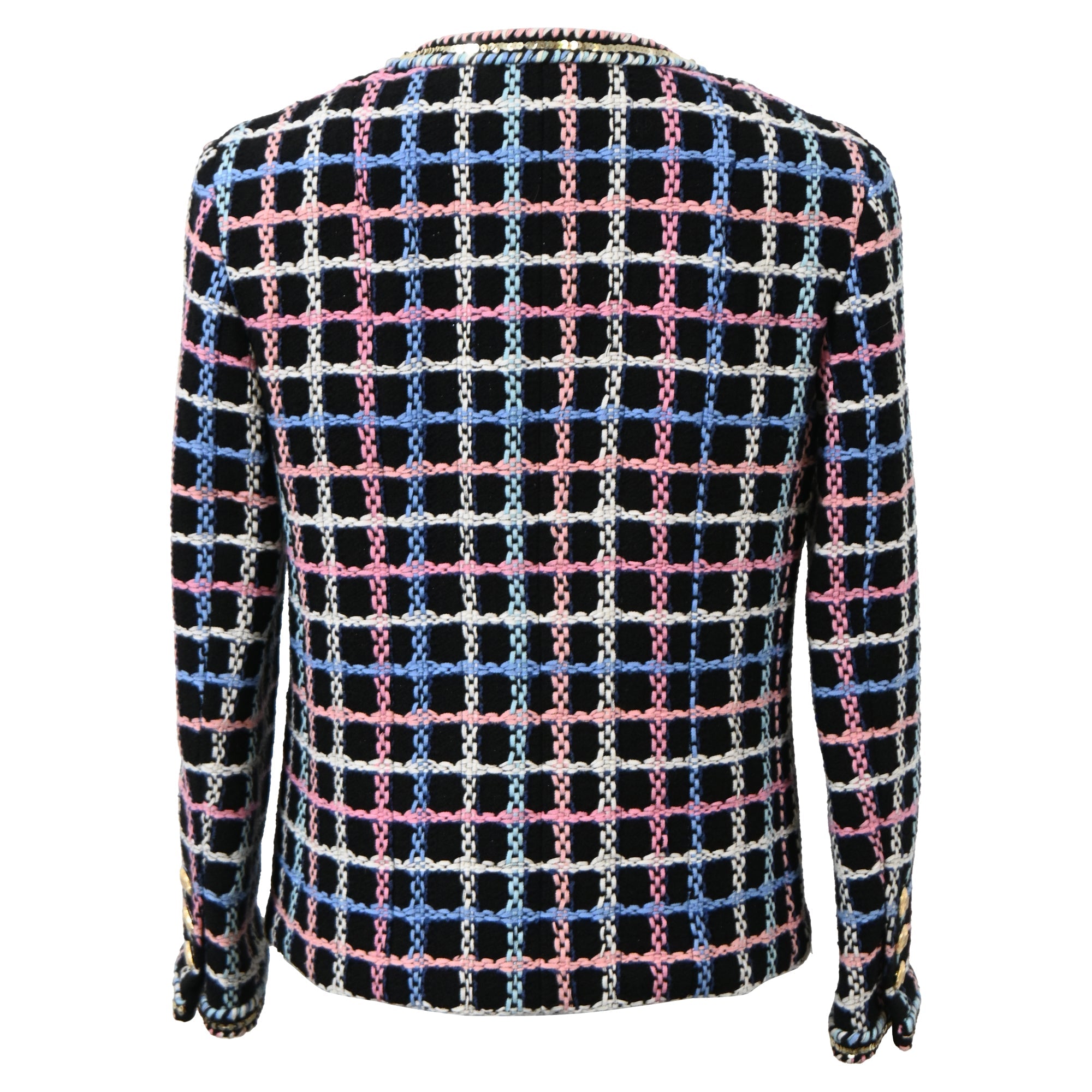 Women's Chanel 2022 Printed Evening Tweed Jacket in Multicolor Cotton