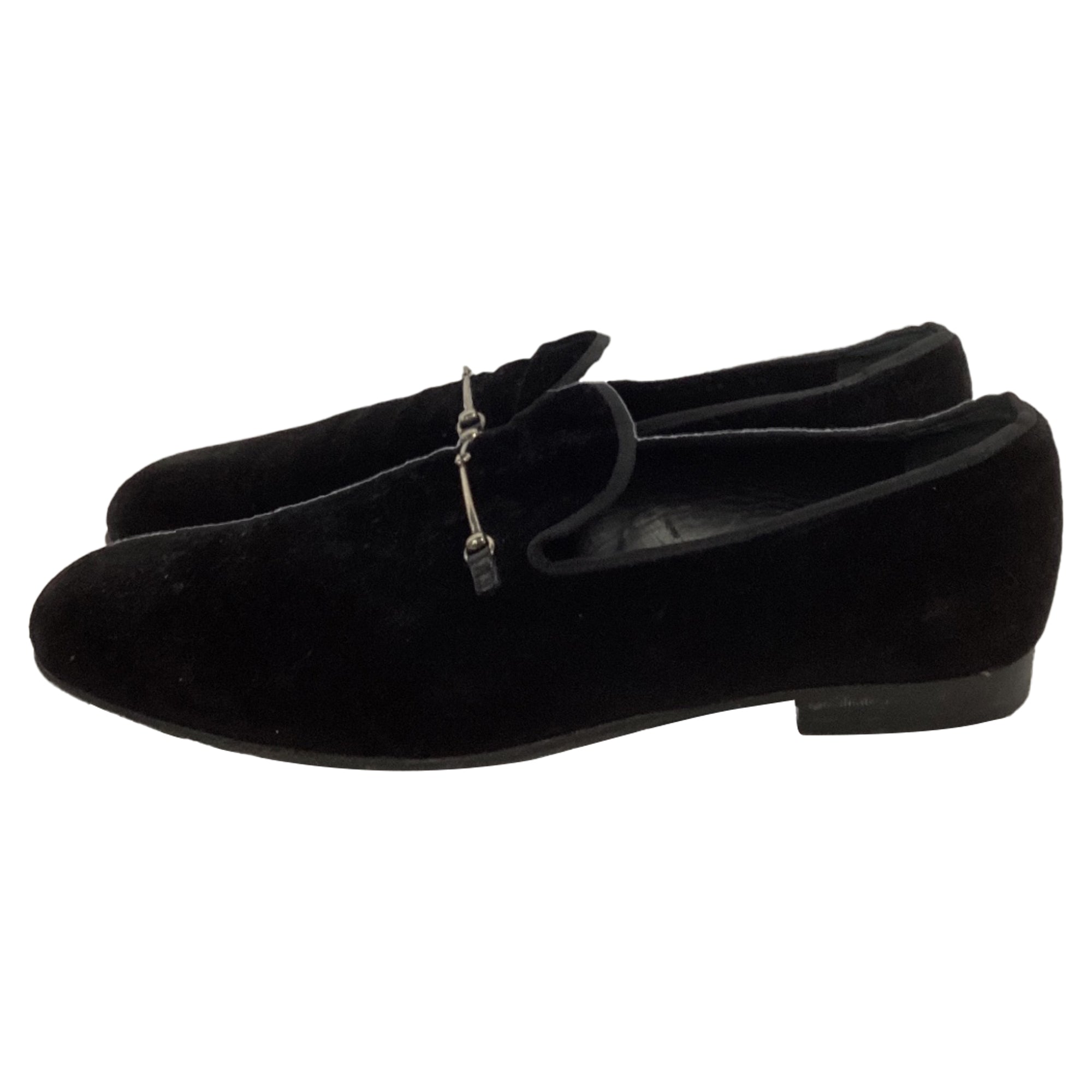 Men's Gucci Horsebit Slip On Loafers in Black Velvet