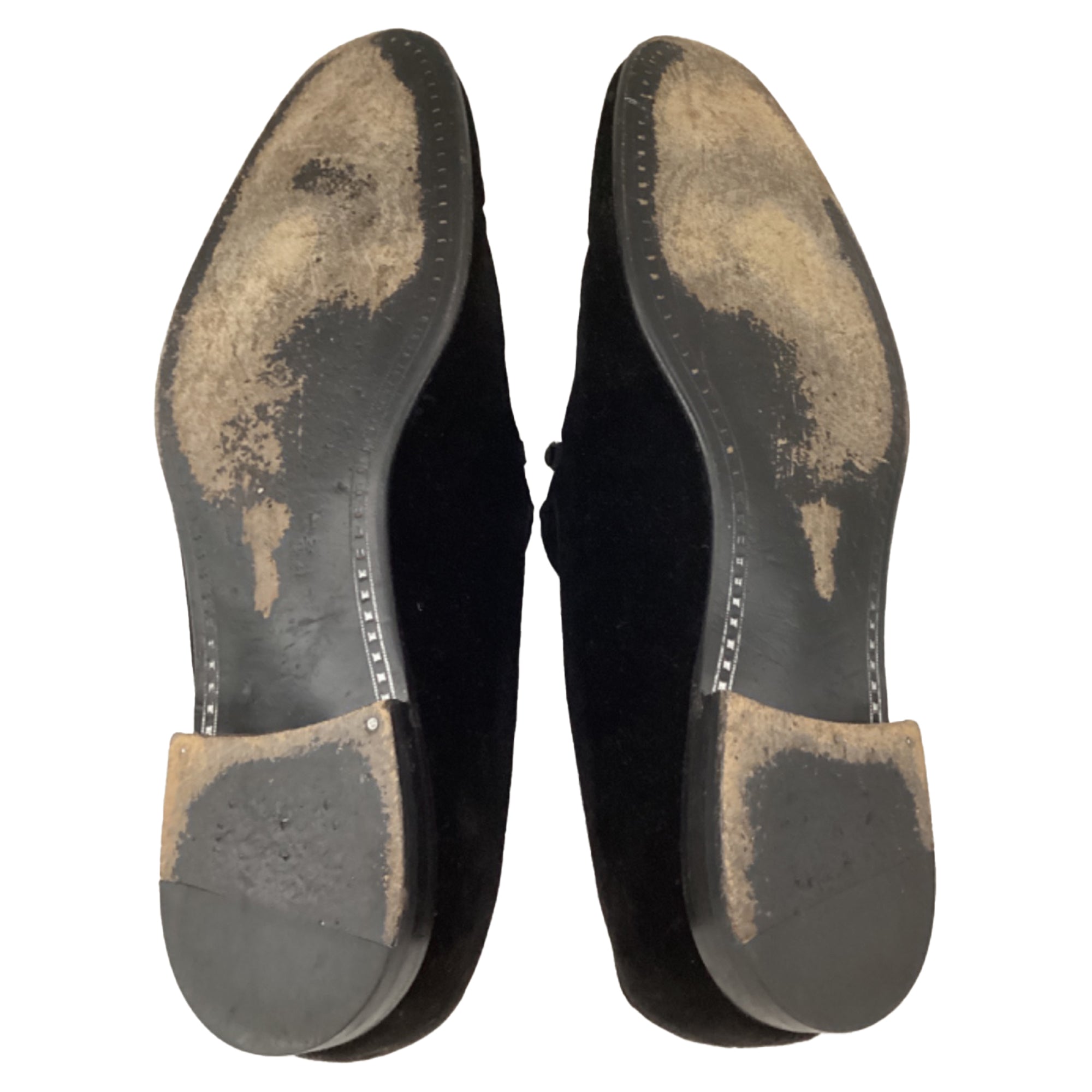 Men's Gucci Horsebit Slip On Loafers in Black Velvet