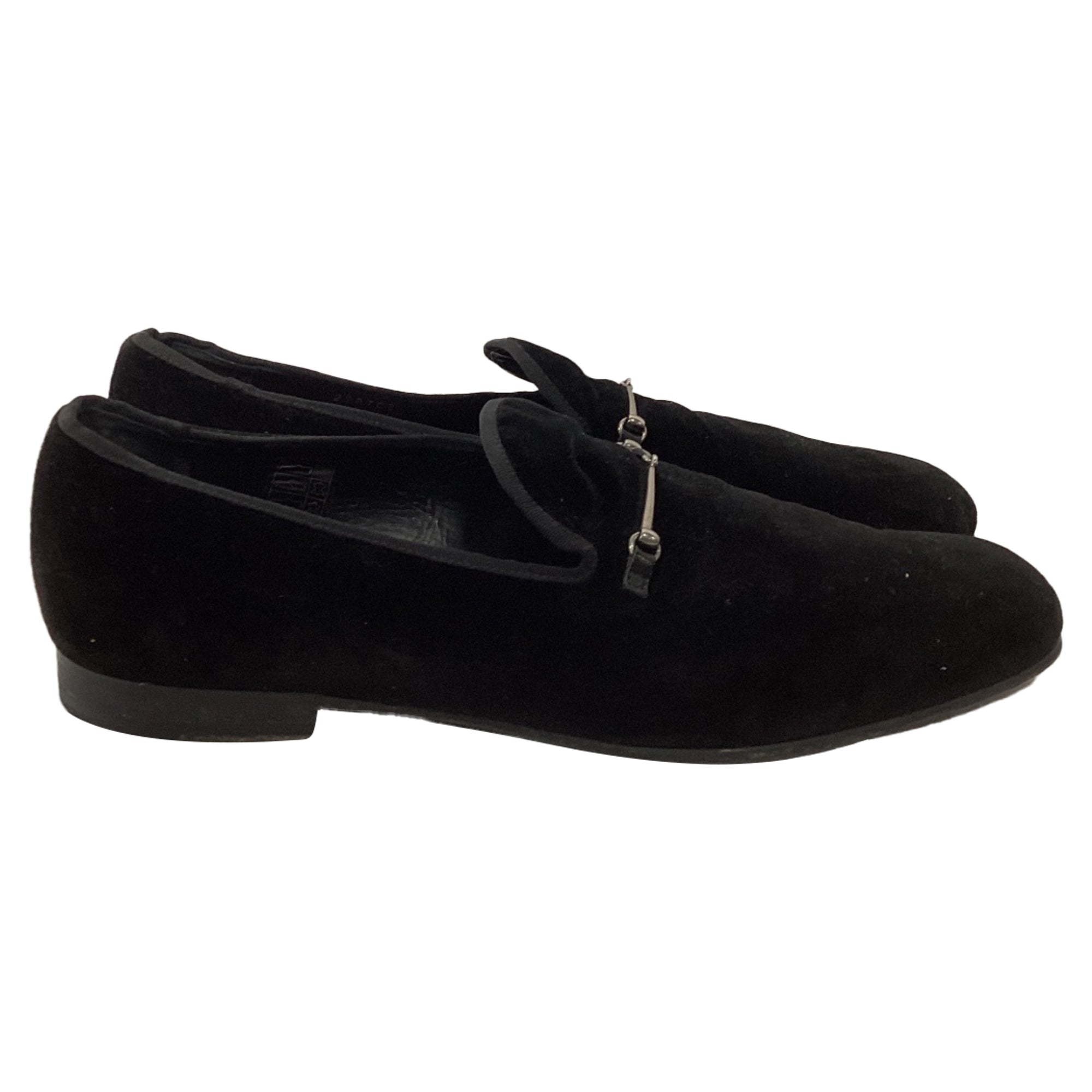 Men's Gucci Horsebit Slip On Loafers in Black Velvet