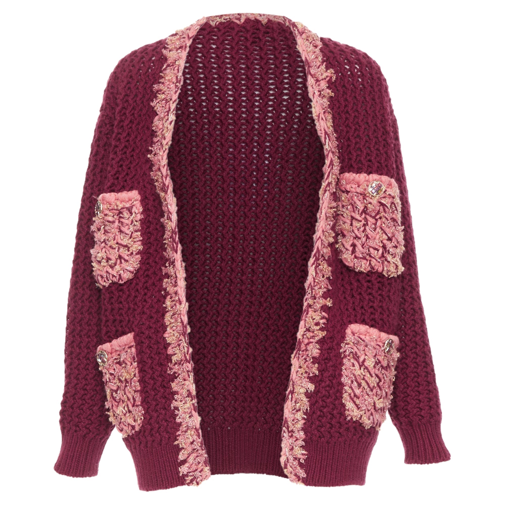 Women's Chanel Runway cashmere tweed 4 pockets cardigan
