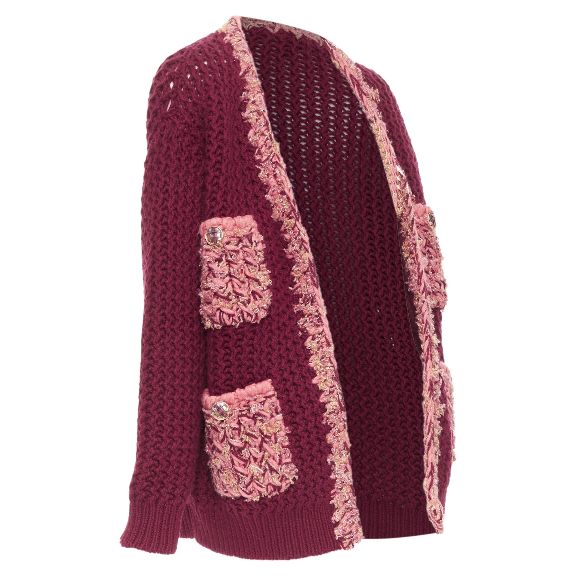 Women's Chanel Runway cashmere tweed 4 pockets cardigan