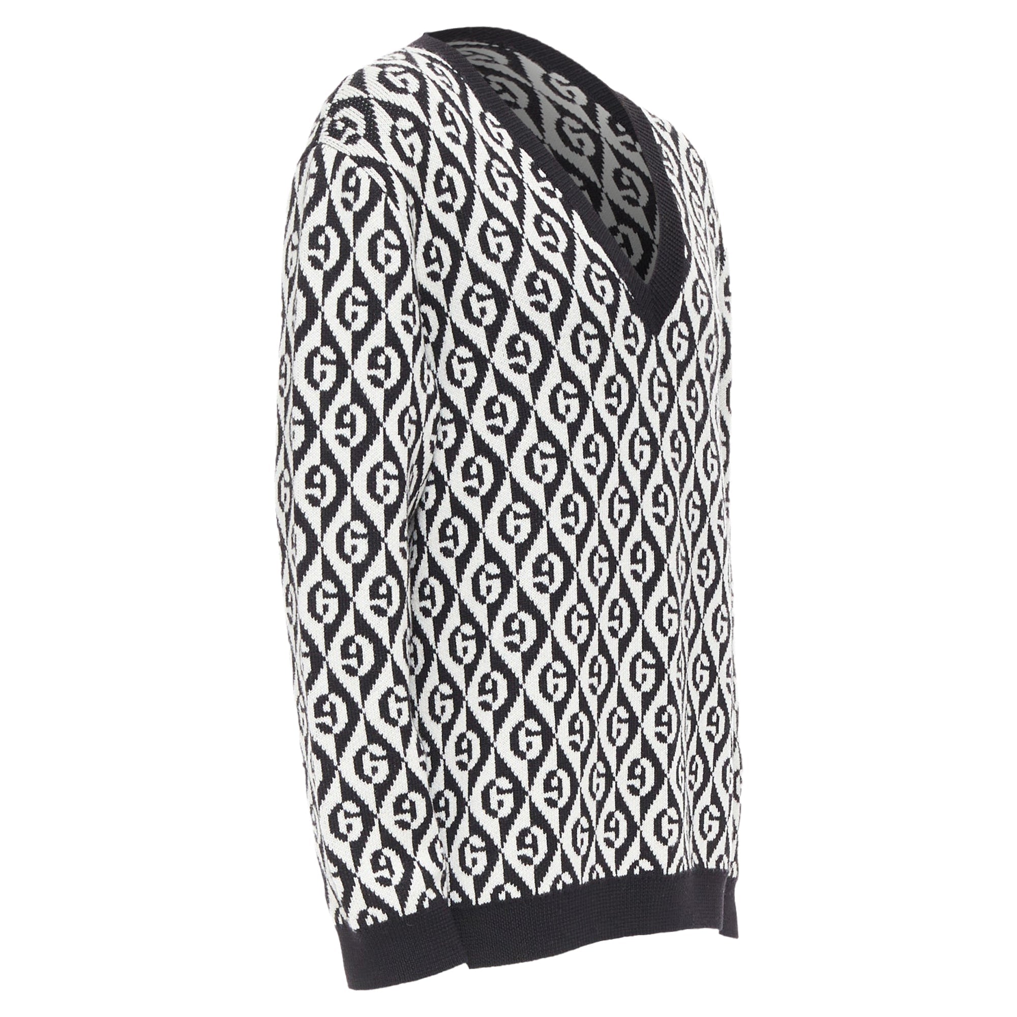Men's Gucci wool G Rhombus monogram intarsia sweater