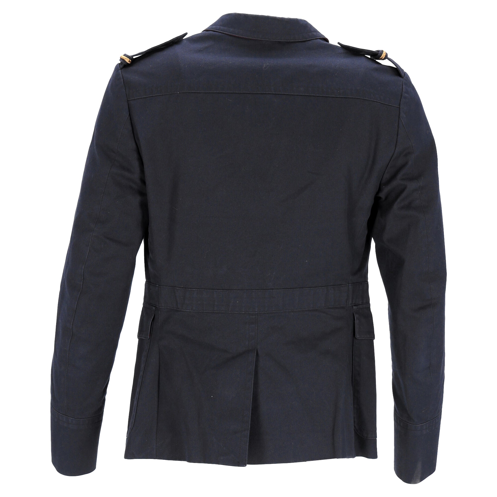 Men's Gucci Military field Blazer with Pockets in Navy Blue Cotton