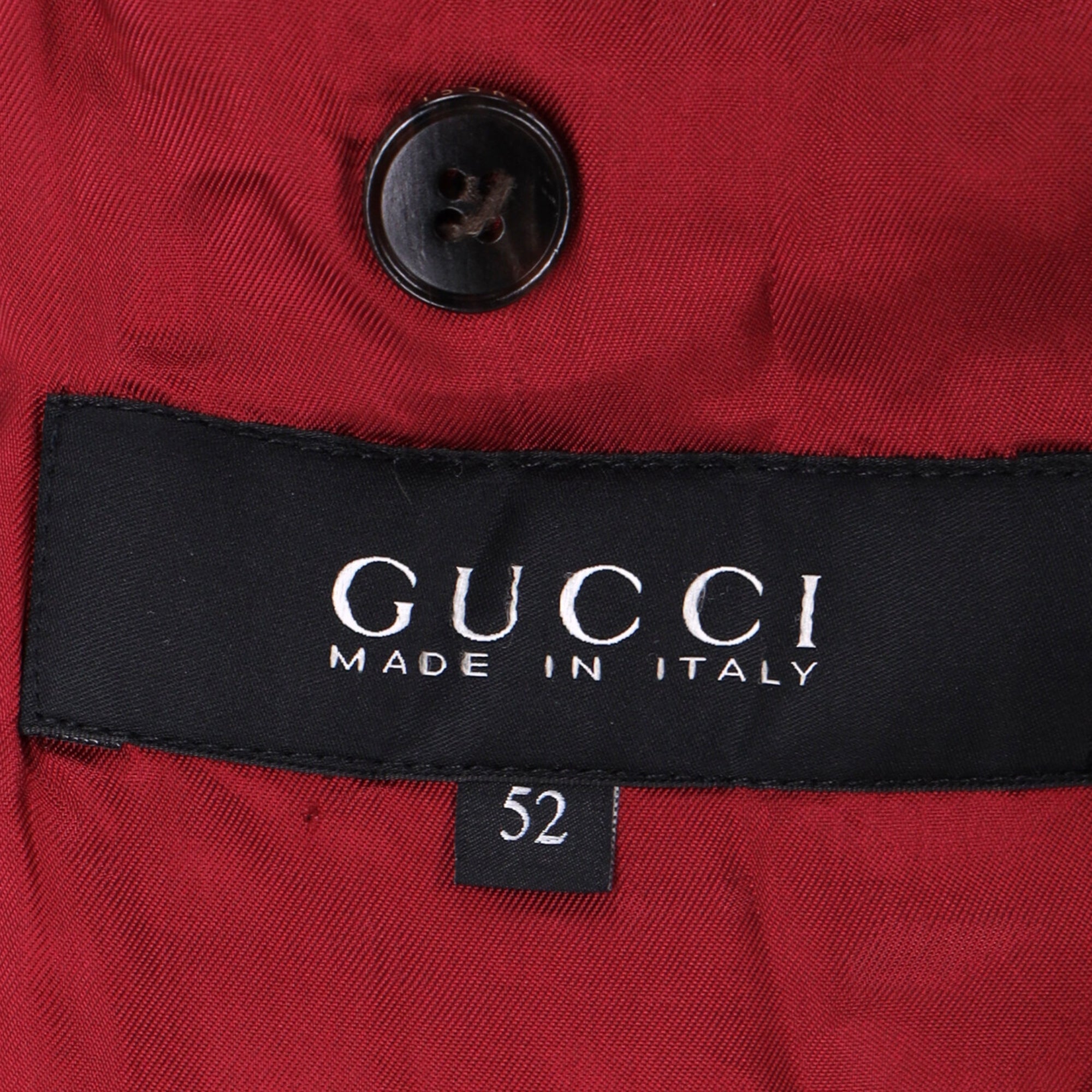 Men's Gucci Military field Blazer with Pockets in Navy Blue Cotton