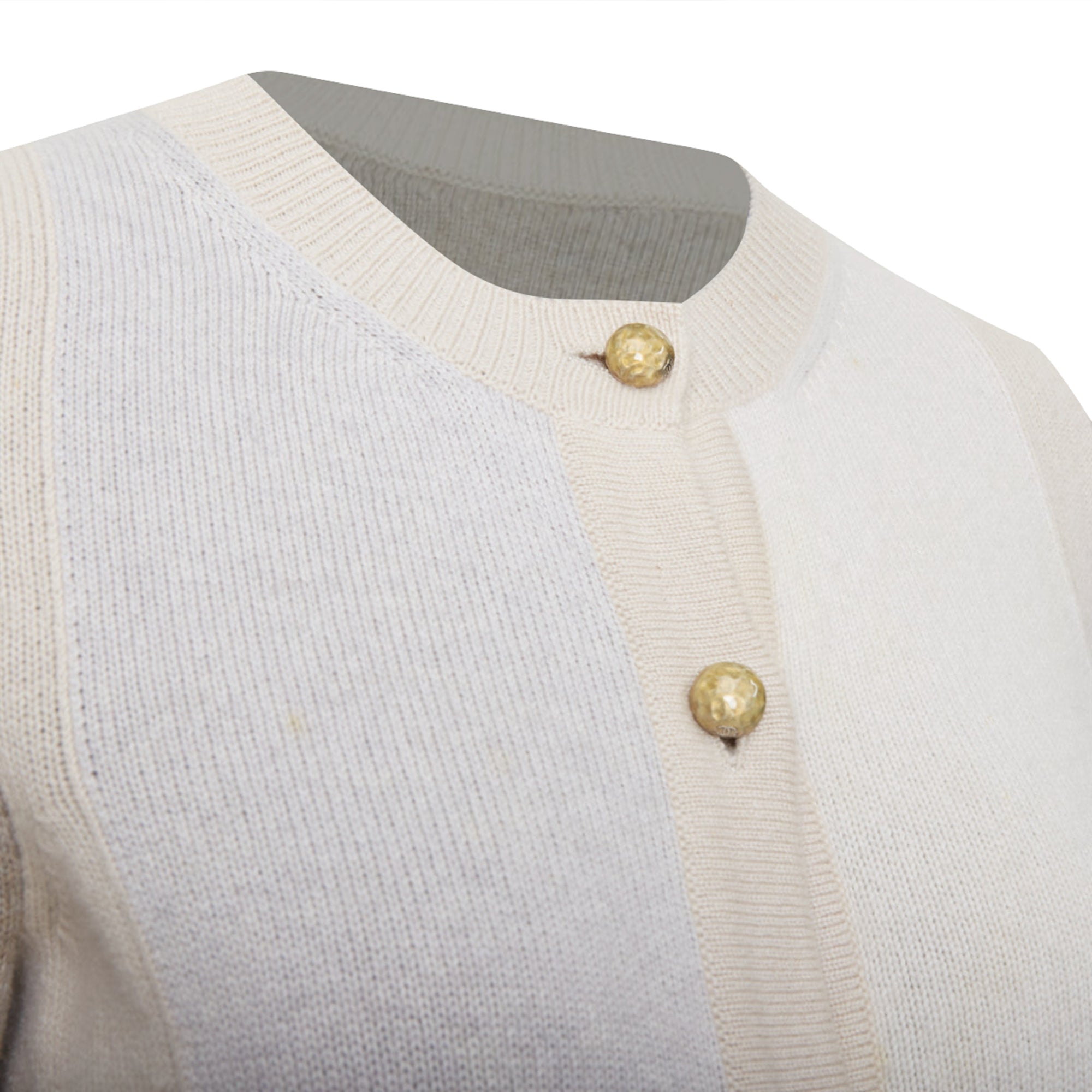 Women's Chanel beige cashmere CC cardigan